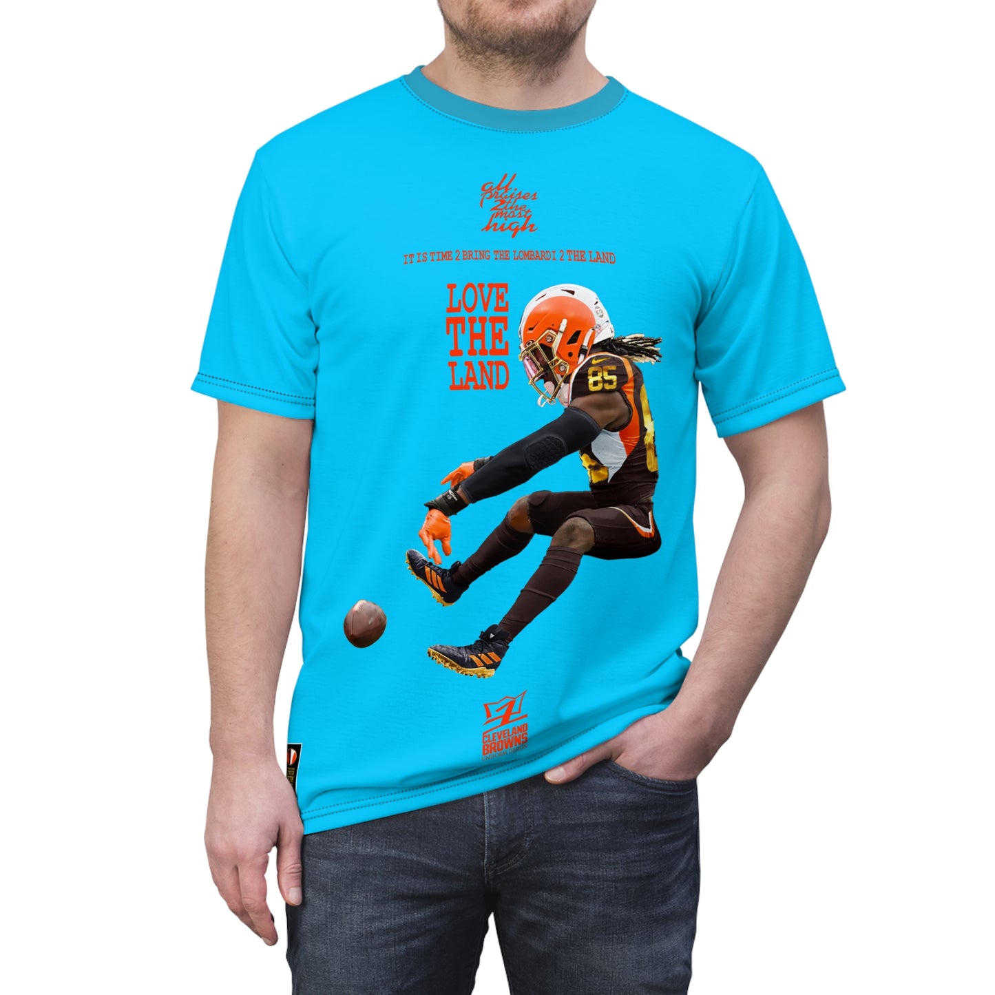 UNO LOVETHELAND LOVEDABROWNS Unisex Cut & Sew Tee (AOP)