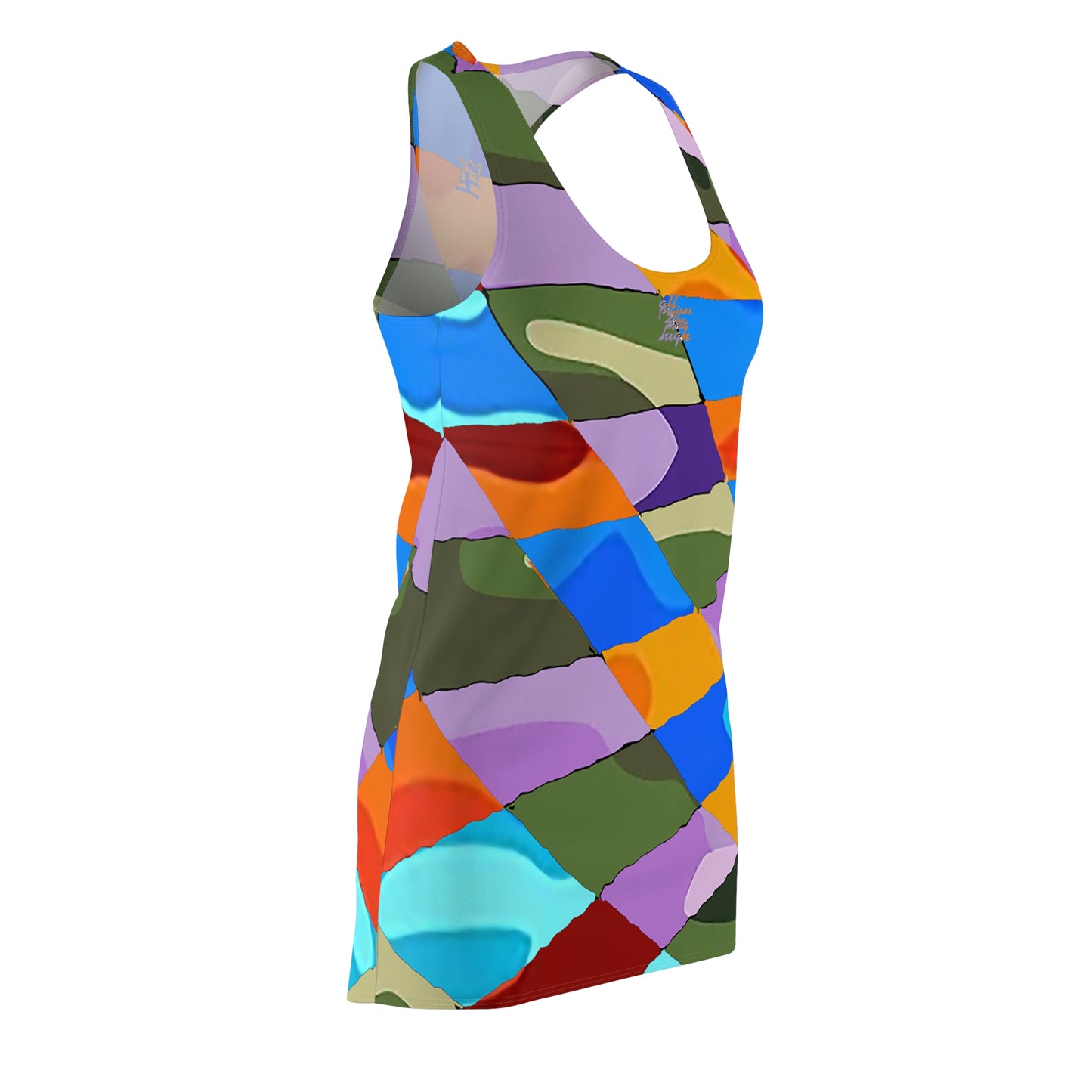 UNO ABSTRACTS Women's Cut & Sew Racerback Dress (AOP)