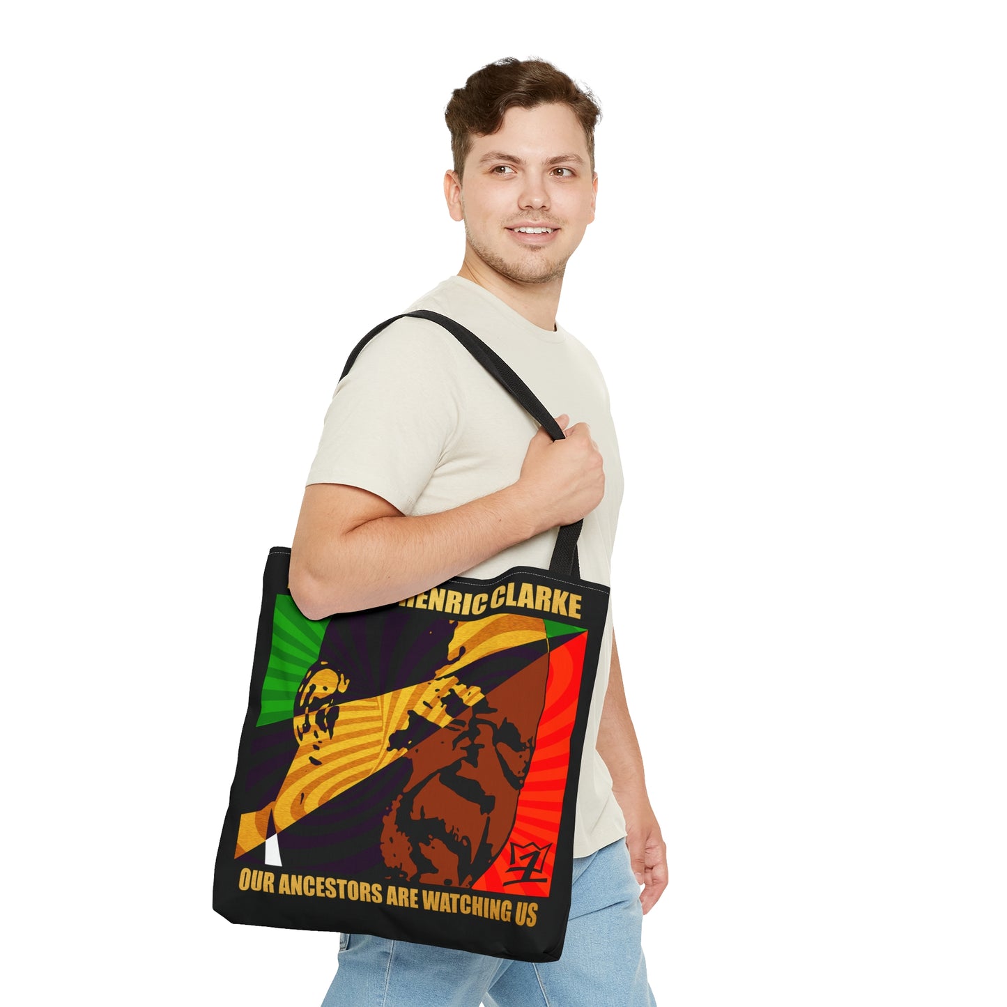 UNO PANTHA LOVEJOHNHENRICCLARKE Our Ancestors Are Watching Us AOP Tote Bag