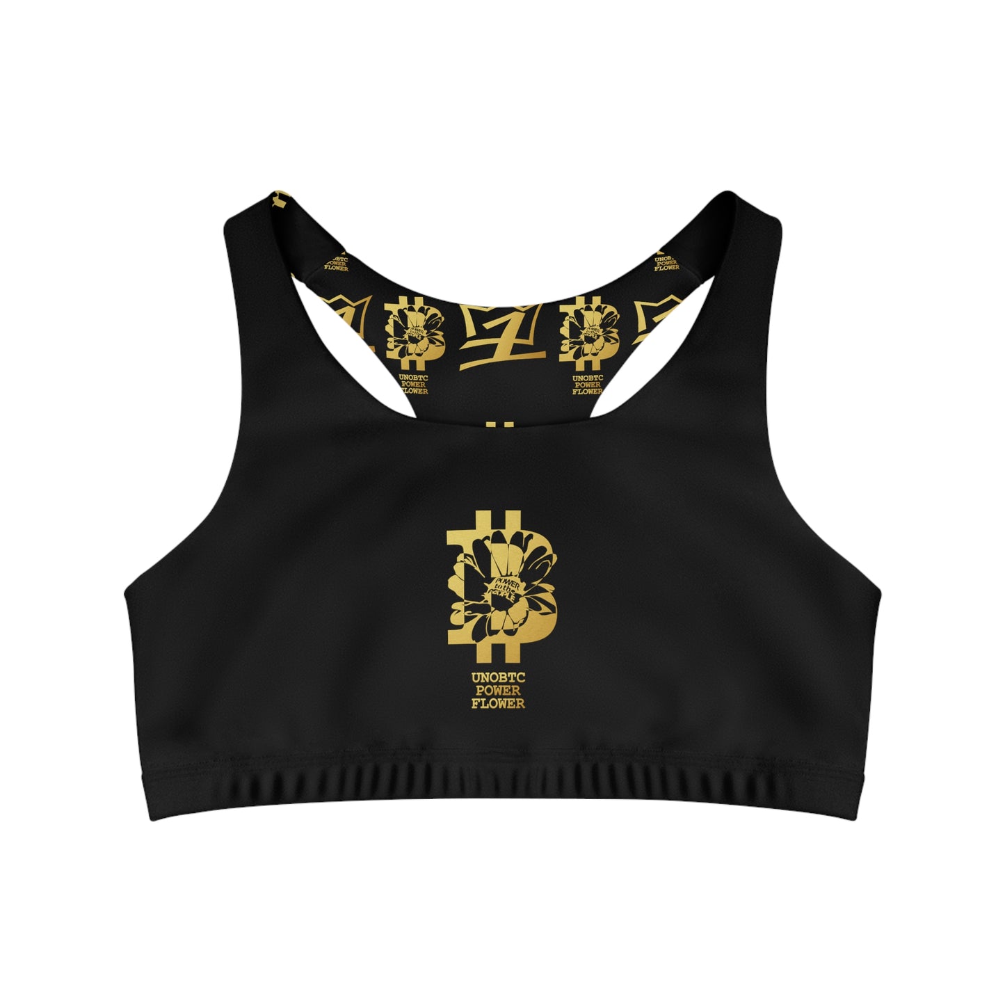 UNOBTCPOWERFLOWER Seamless Sports Bra (AOP)