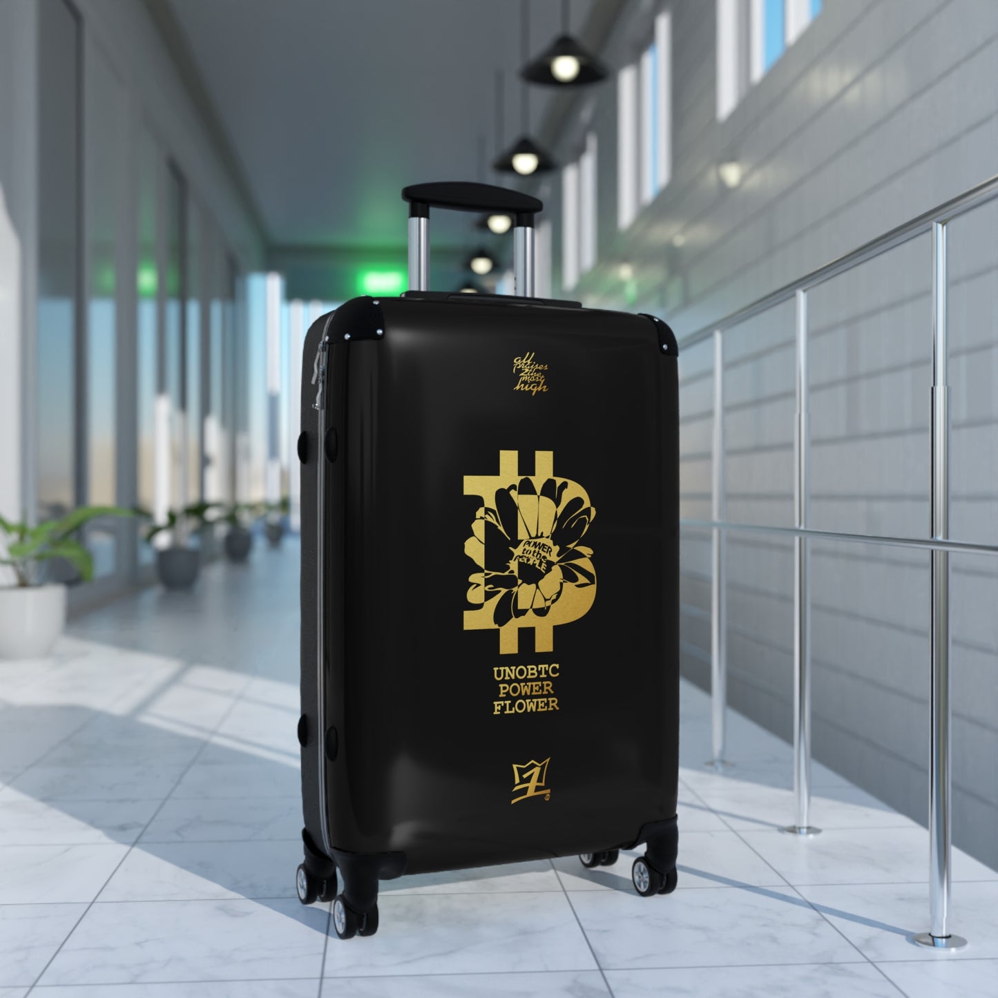 UNOBTCPOWERFLOWER Suitcases