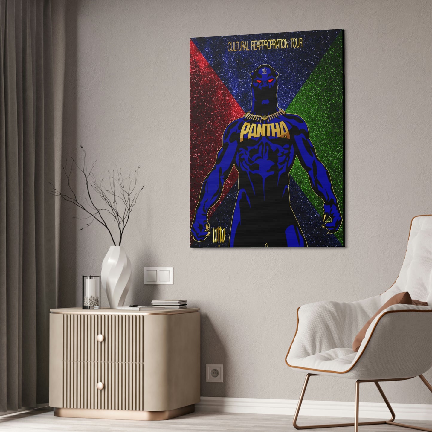 UNO PANTHA Reappropriation Tour 36x48 Canvas Stretched, 1.5''