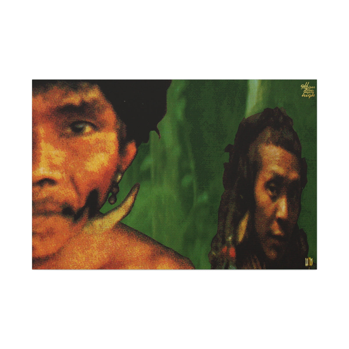 UNO WHOISTHEPRIMITIVE? 60x40 Canvas Stretched, 1.5''