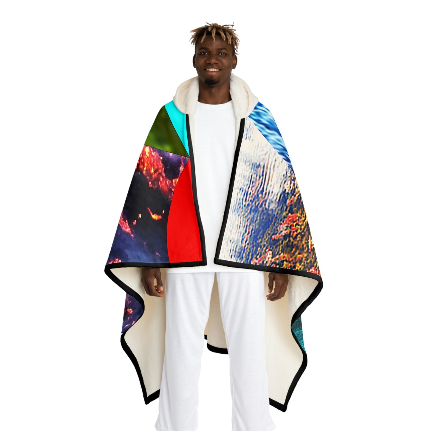 UNO ALLPRAISES V Hooded Sherpa Fleece Blanket