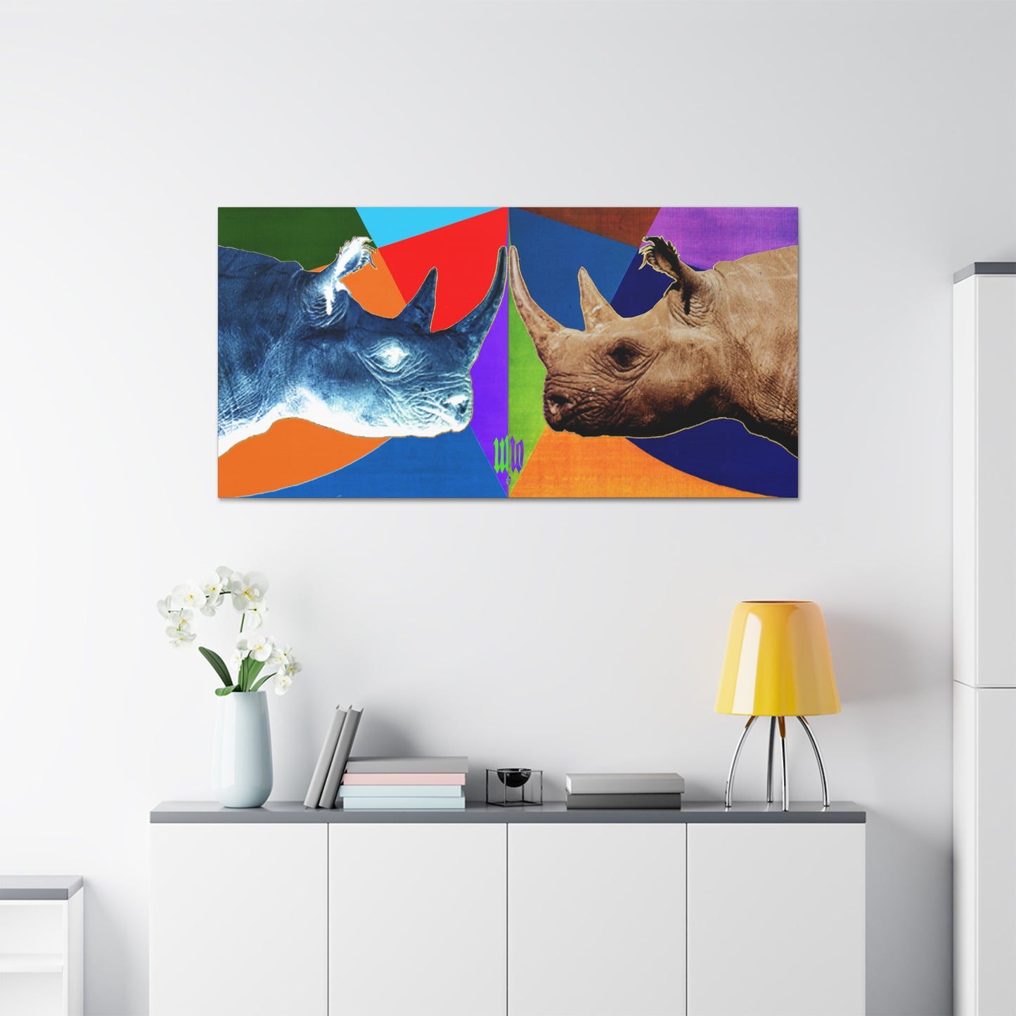 UNO RHINOLOVE 60x30 Canvas Stretched, 1.5''