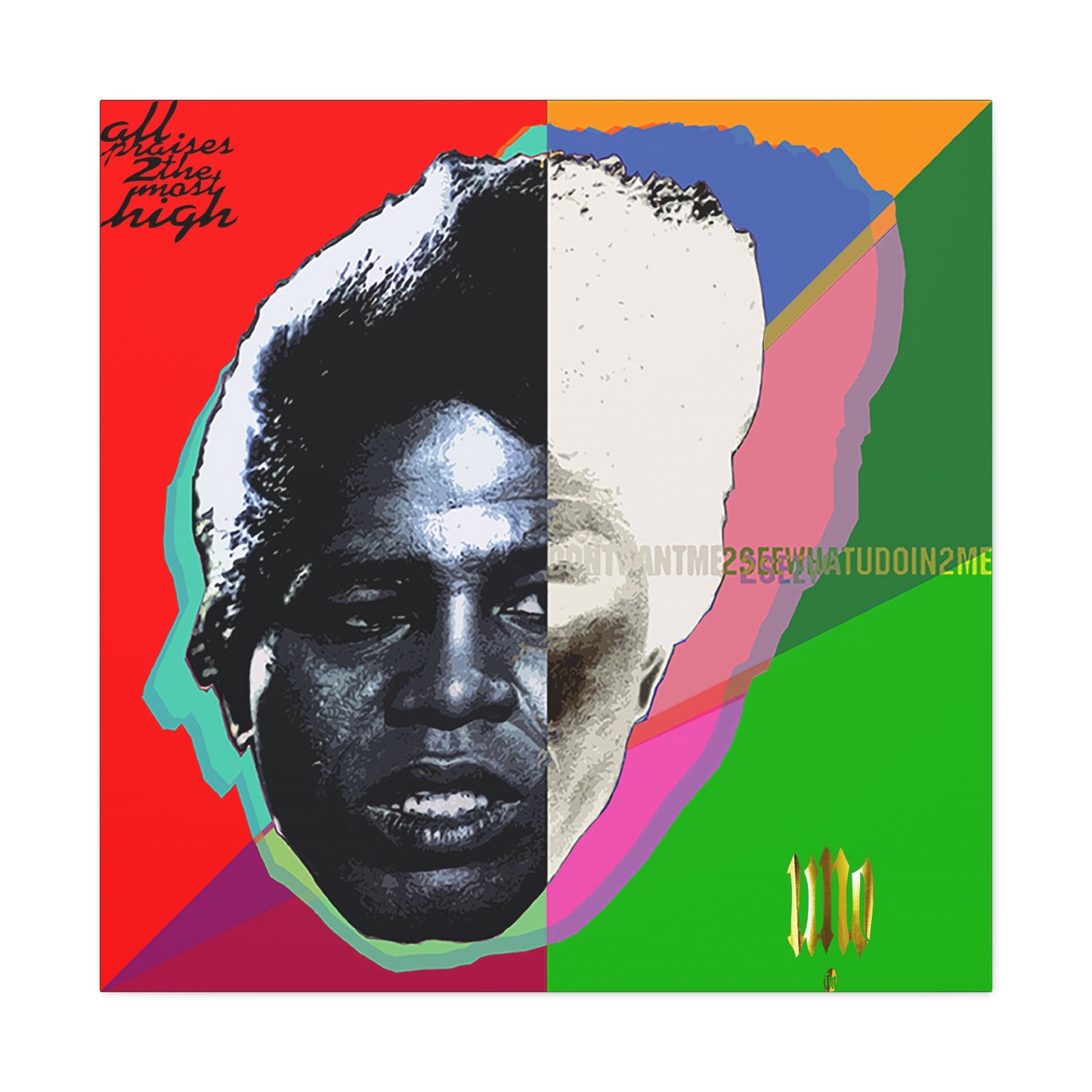 UNO LOVETHEGODFATHA 12, 20, 24, & 36" Square Canvas Gallery Wraps