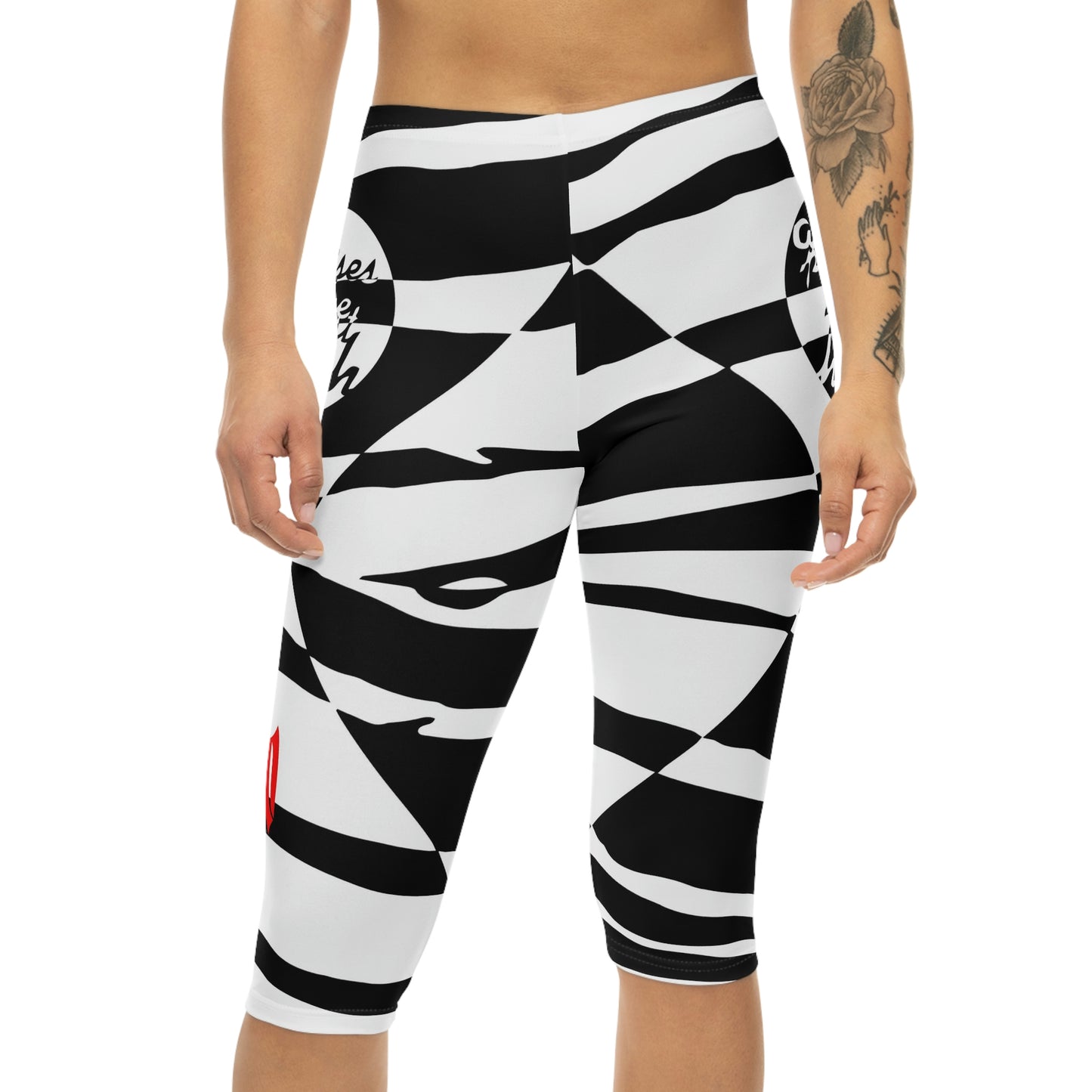 UNO ZEBRALOVE STOPKILL'N Women’s Capri Leggings (AOP)