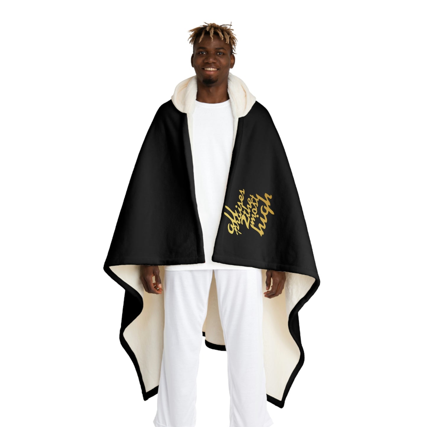 UNO ALLPRAISES I Hooded Sherpa Fleece Blanket