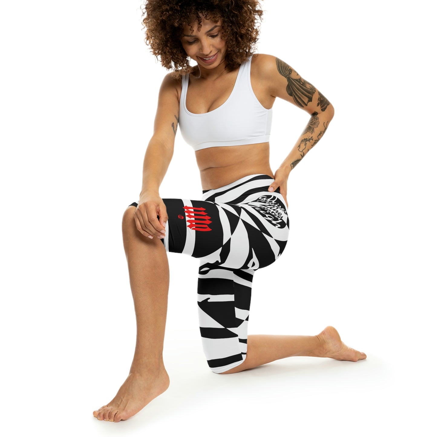 UNO ZEBRALOVE STOPKILL'N Women’s Capri Leggings (AOP)