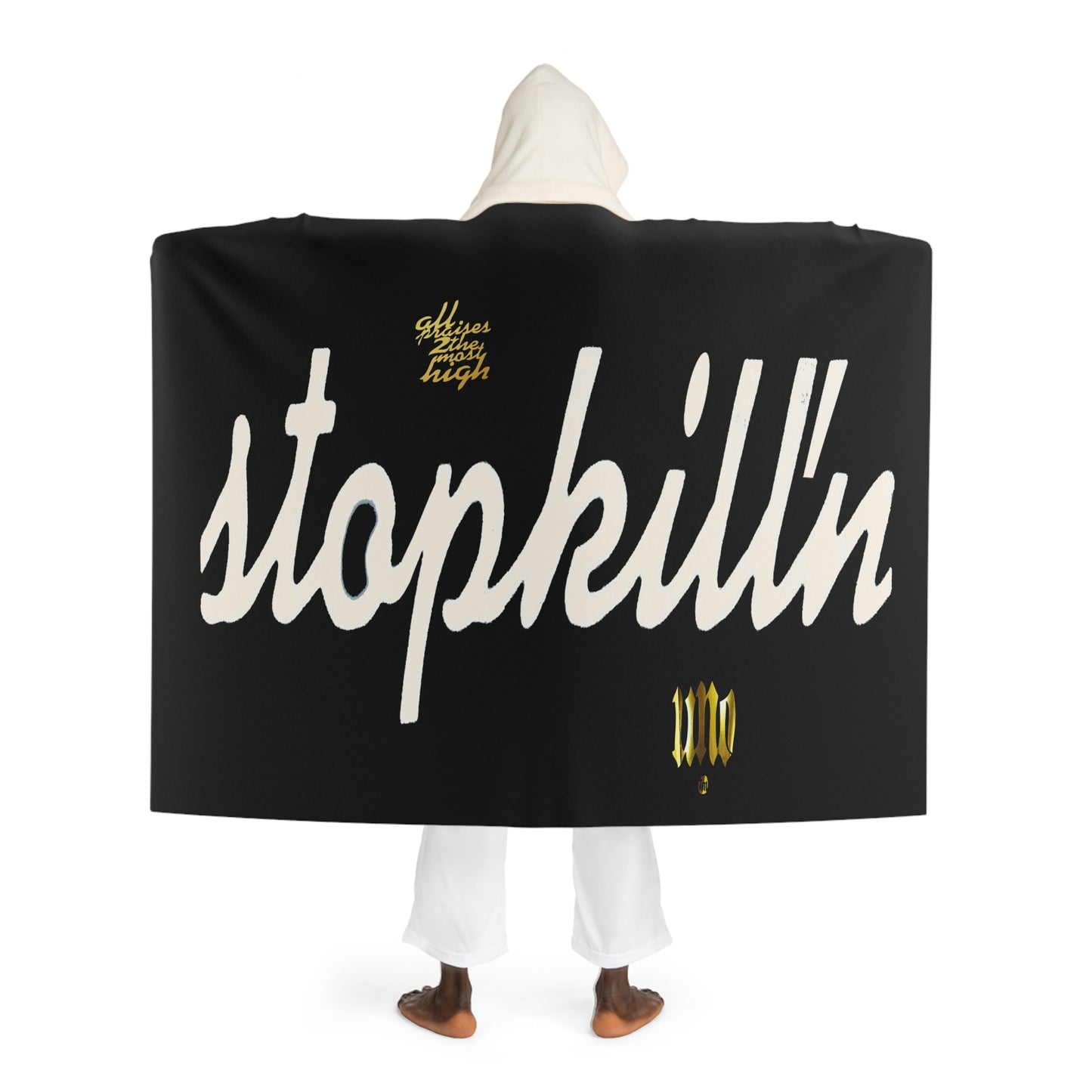 UNO STOPKILL'N Hooded Sherpa Fleece Blanket