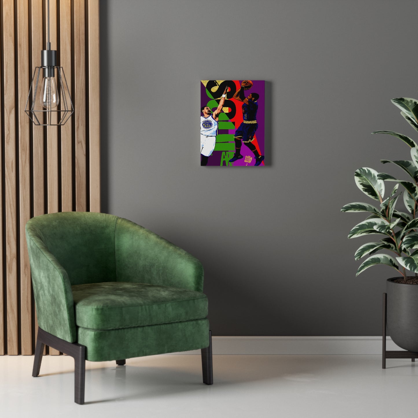 UNO KYRIECAN'TBEFADED SOULART 41GM5 Warriors State of Mind 12x16, 18x24, & 24x30" Stretched Canvas