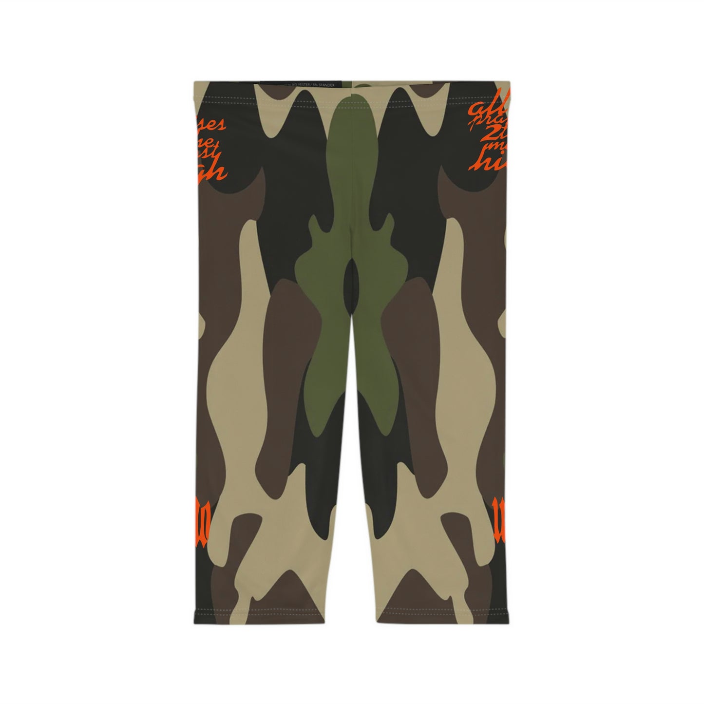 UNO ALL PRAISES Women’s Capri Leggings (AOP) Cano Collection