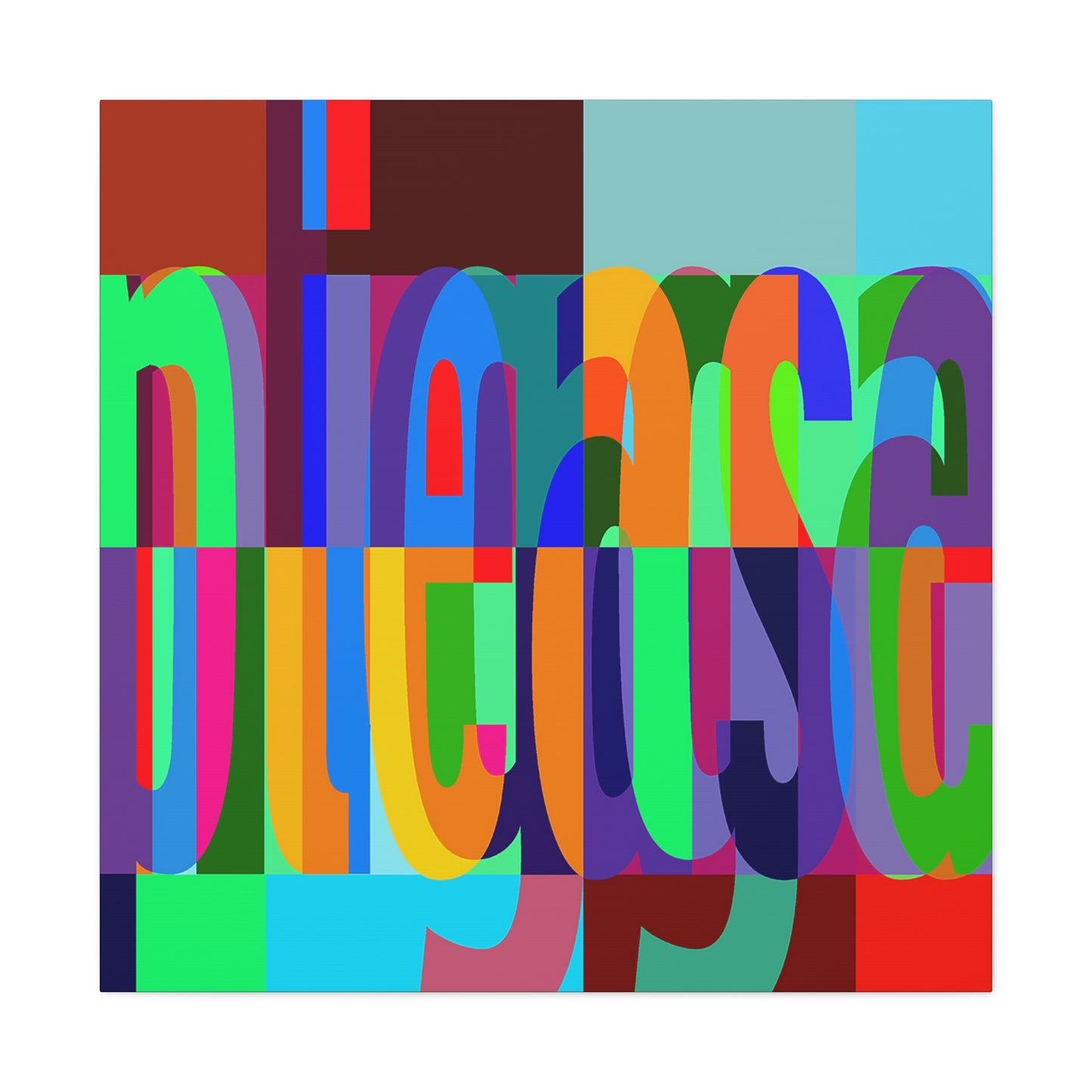UNO WORD NIGGAPLEASE Canvas Gallery Wraps