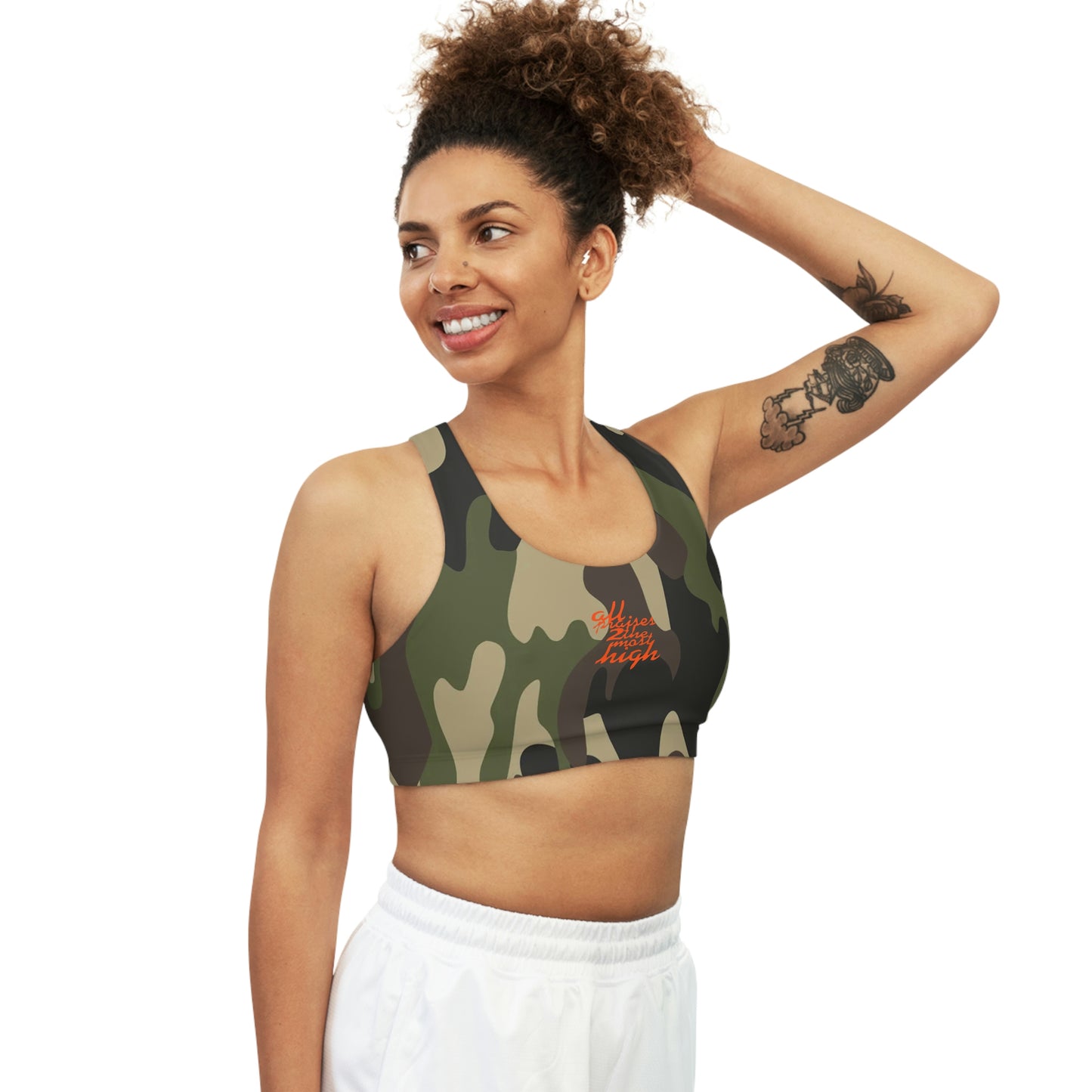 UNO ALL PRAISES Seamless Sports Bra (AOP) Camo Collection