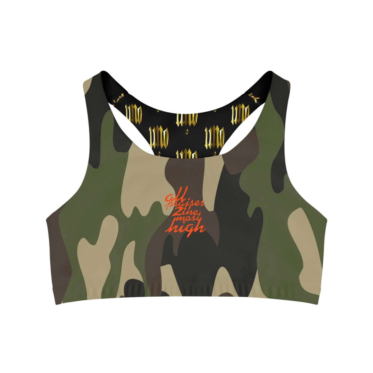 UNO ALL PRAISES Seamless Sports Bra (AOP) Camo Collection