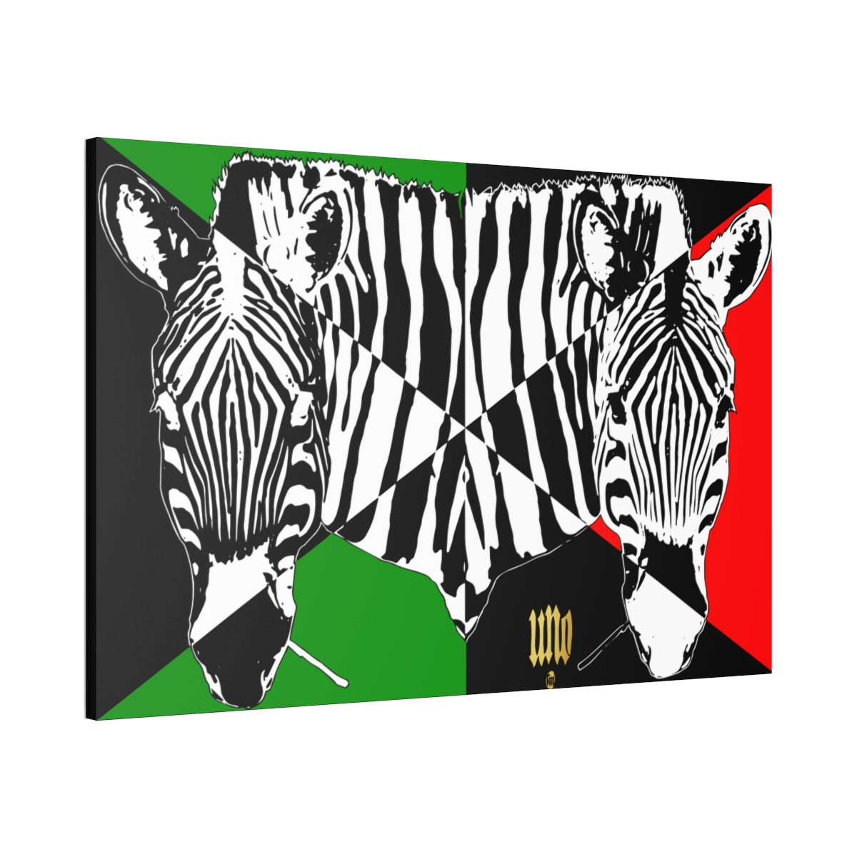 UNO ZEBRALOVE 60x40 Canvas Stretched, 1.5''