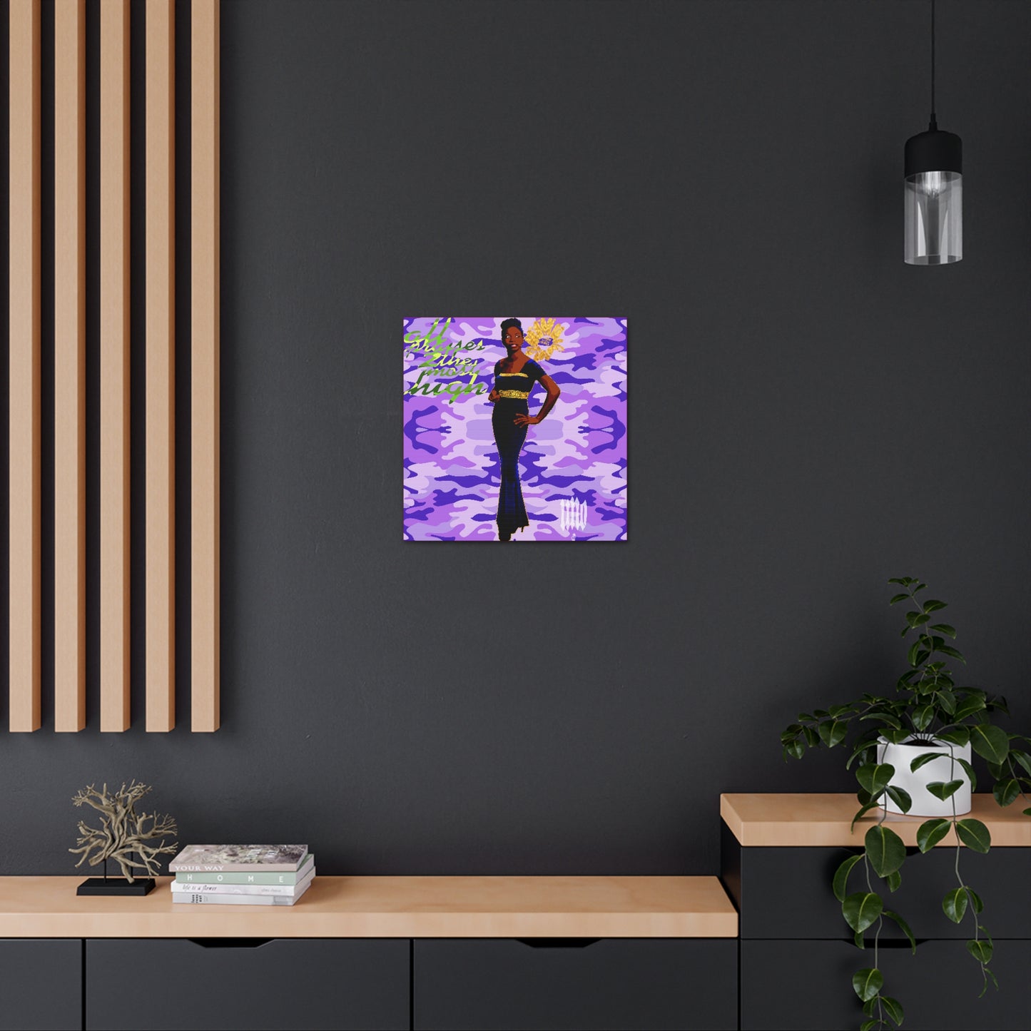 UNO LOVENINA POWERFLOWER 12, 20, 24, & 36" Square Canvas Gallery Wraps Camo Collection