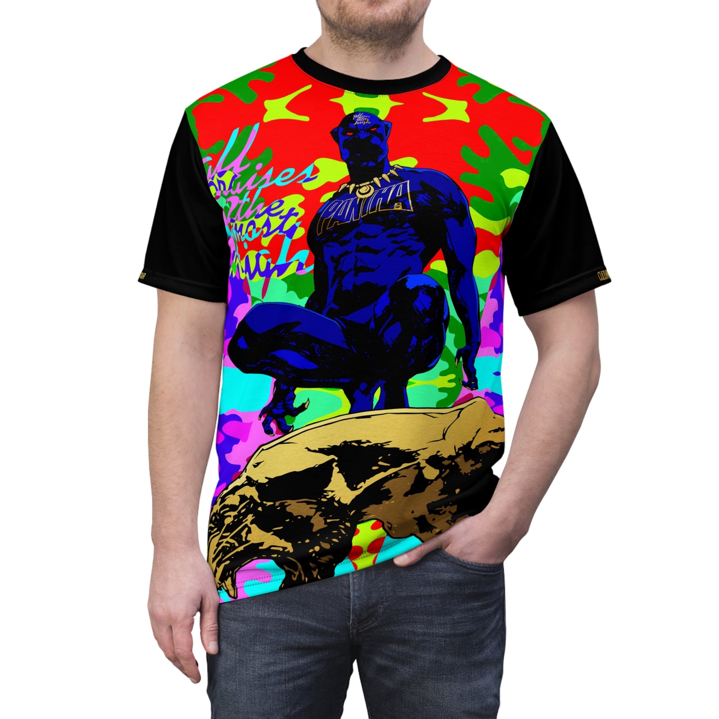 UNO PANTHA CULTURAL REAPPROPRIATION TOUR Unisex Cut & Sew Tee (AOP)Camo Collection
