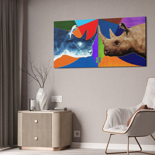 UNO RHINOLOVE 60x30 Canvas Stretched, 1.5''