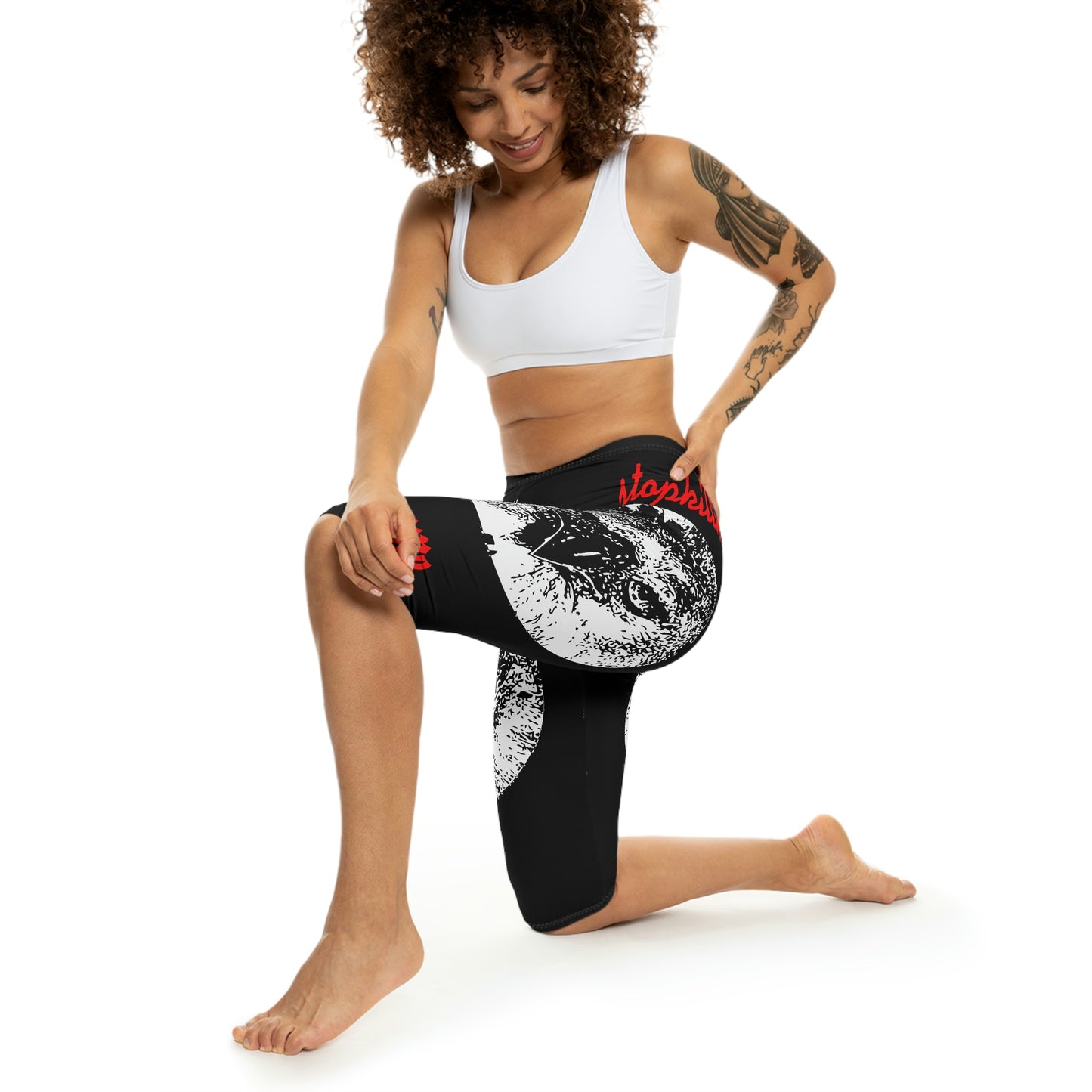 UNO LOVEHARPY STOPKILL'N Women’s Capri Leggings (AOP)
