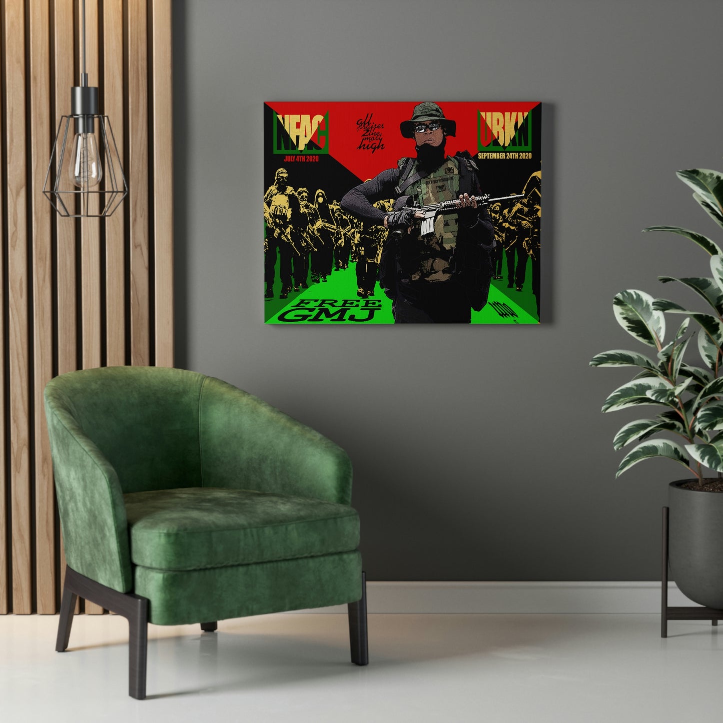 UNO 2THEREPUBLIC FREEGMJ 16x12, 24x18, & 30x24" Stretched Canvas