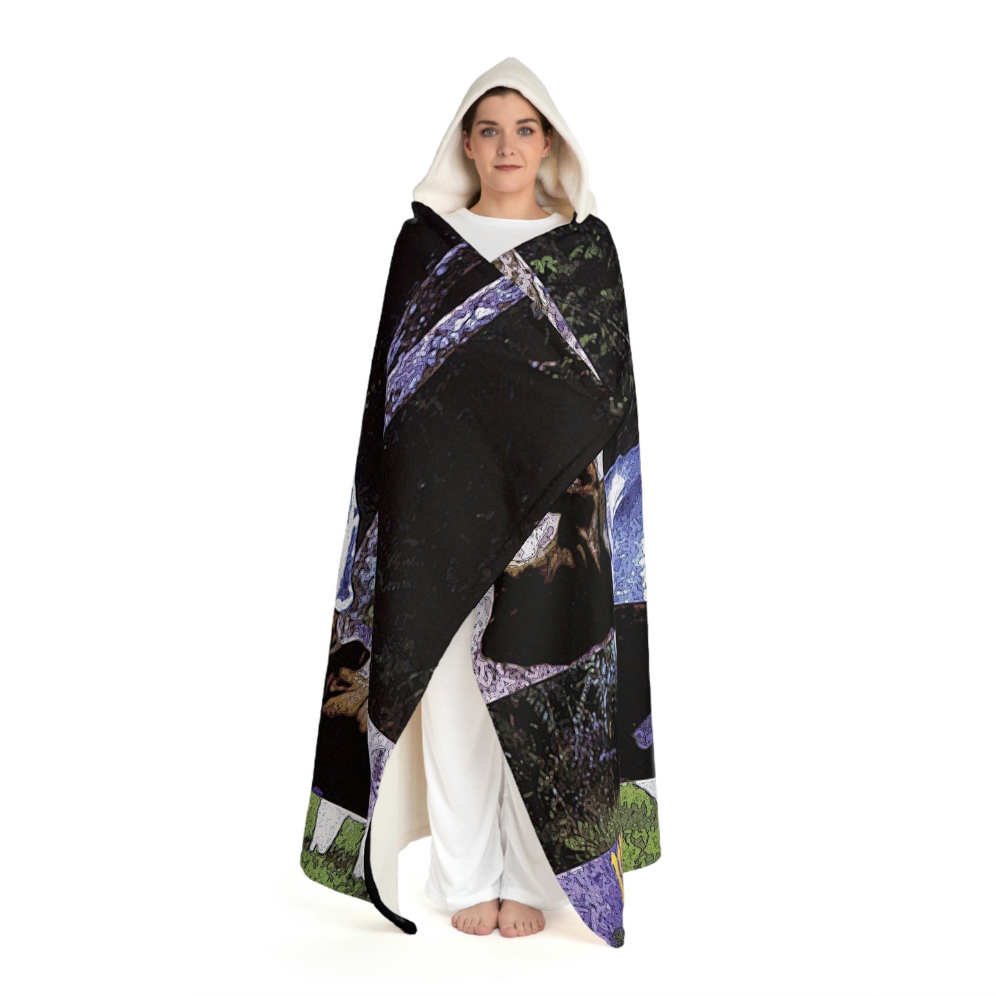 UNO RHINOBABYMAMA STOPKILL'N Hooded Sherpa Fleece Blanket