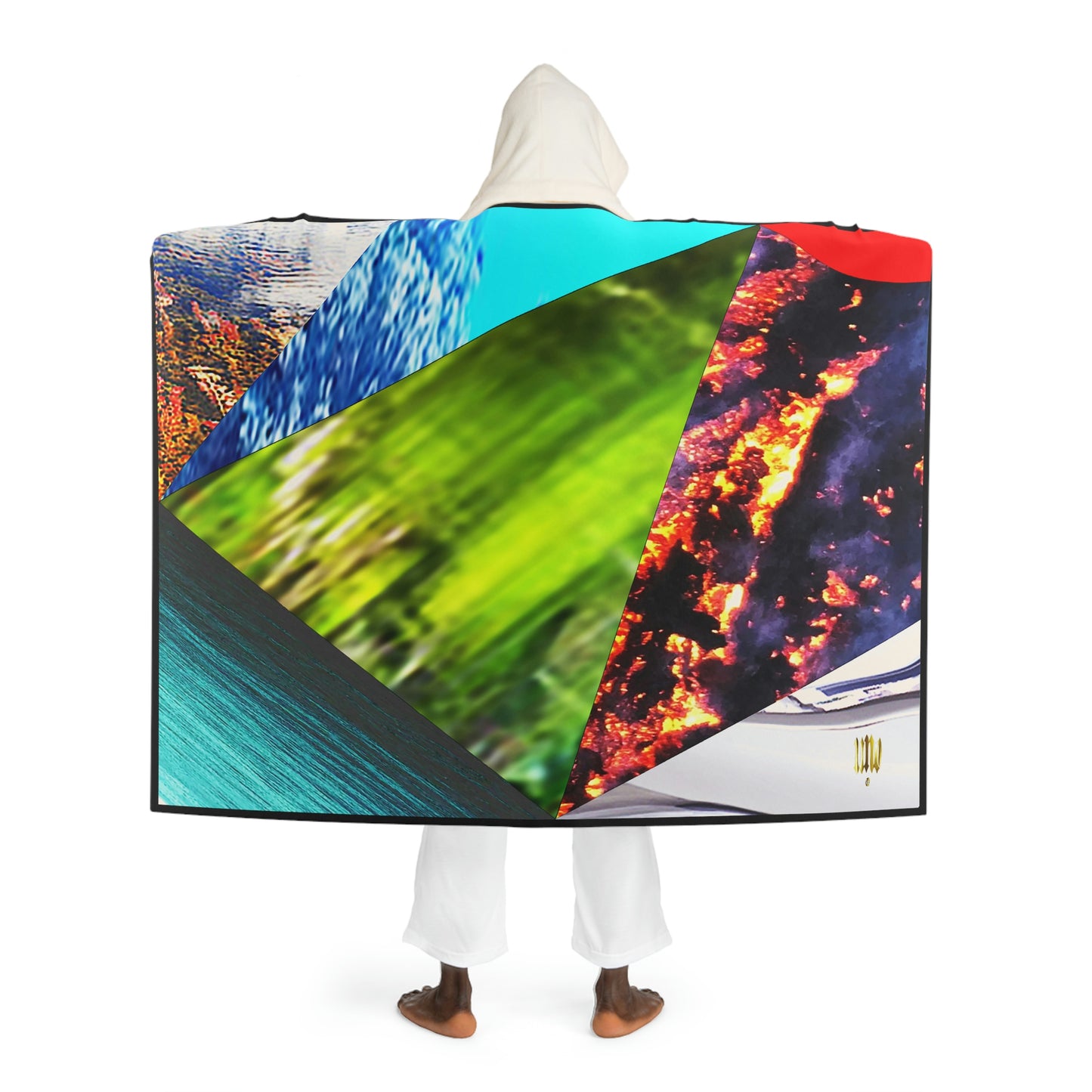 UNO ALLPRAISES V Hooded Sherpa Fleece Blanket
