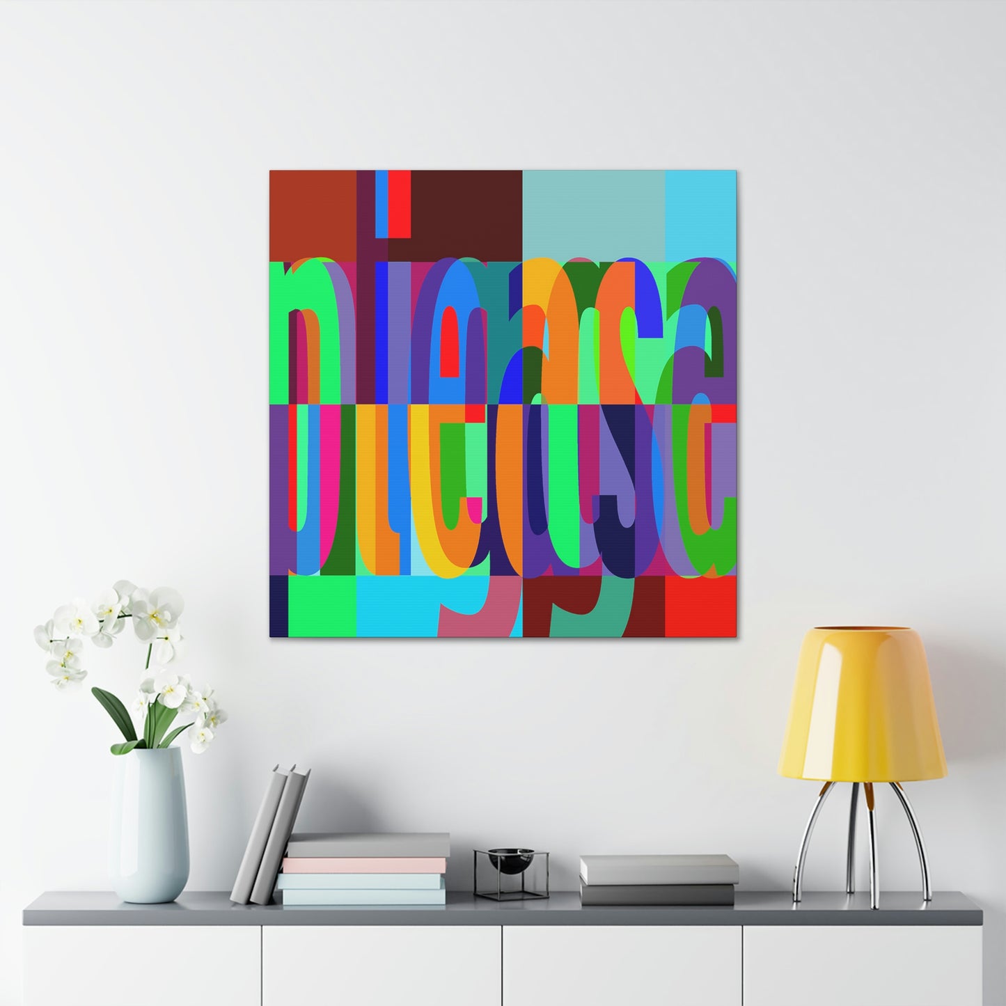UNO WORD NIGGAPLEASE Canvas Gallery Wraps