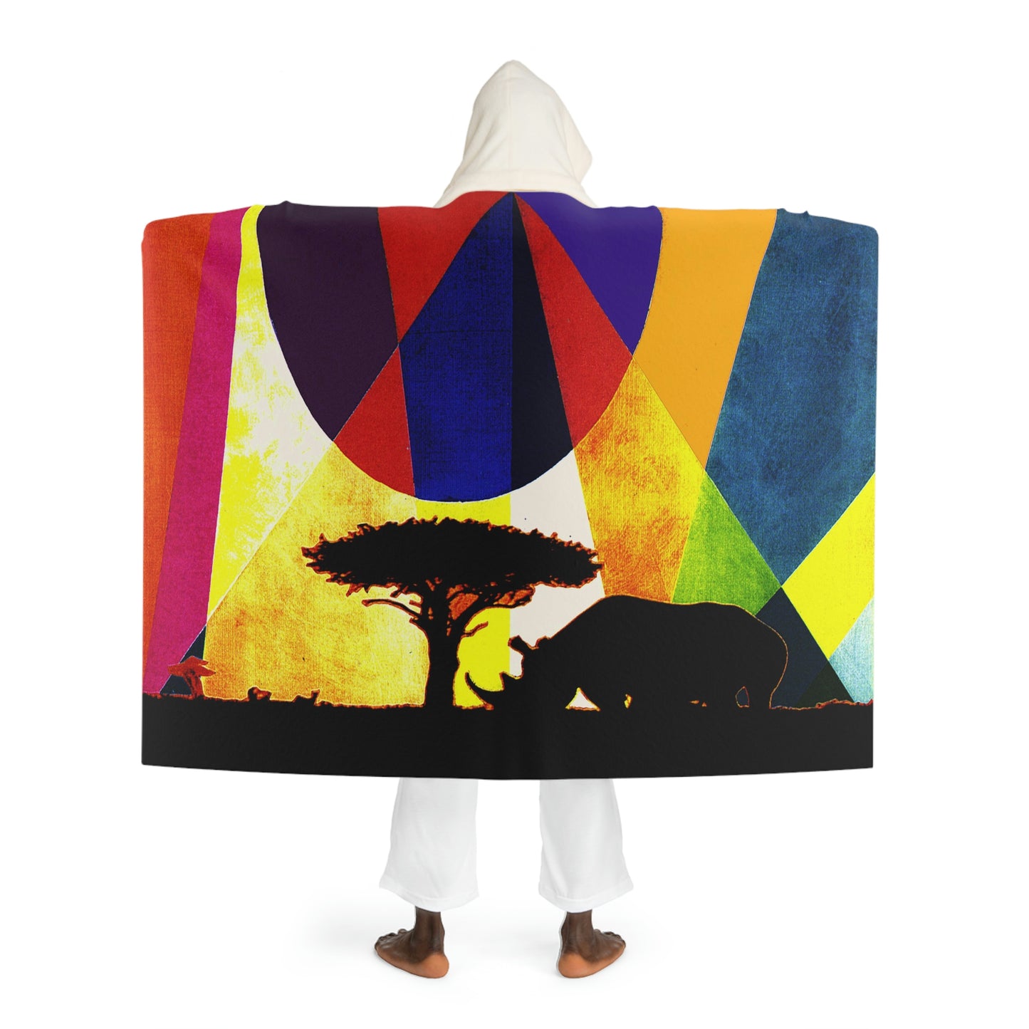 UNO RHINOSUNSET STOPKILL'N Hooded Sherpa Fleece Blanket