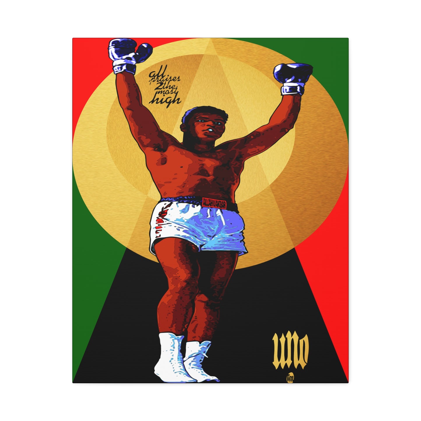 UNO LOVEALI Cassius Clay Was A Bad MF 12x16, 18x24, & 24x30" Stretched Canvas