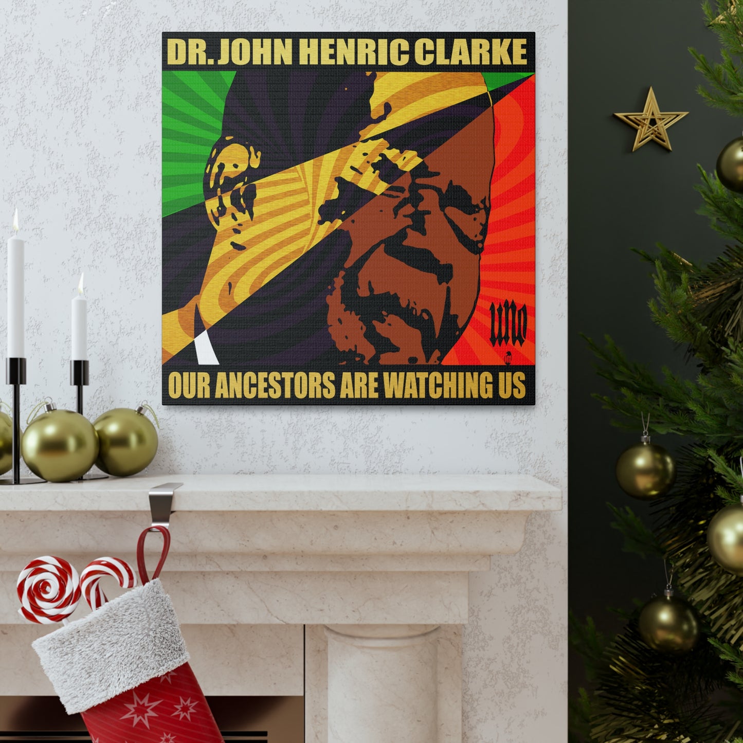 UNO LOVEJOHNHENRICCLARKE Our Ancestors Are Watching Us 12, 20, 24, & 36" Square Canvas Gallery Wraps