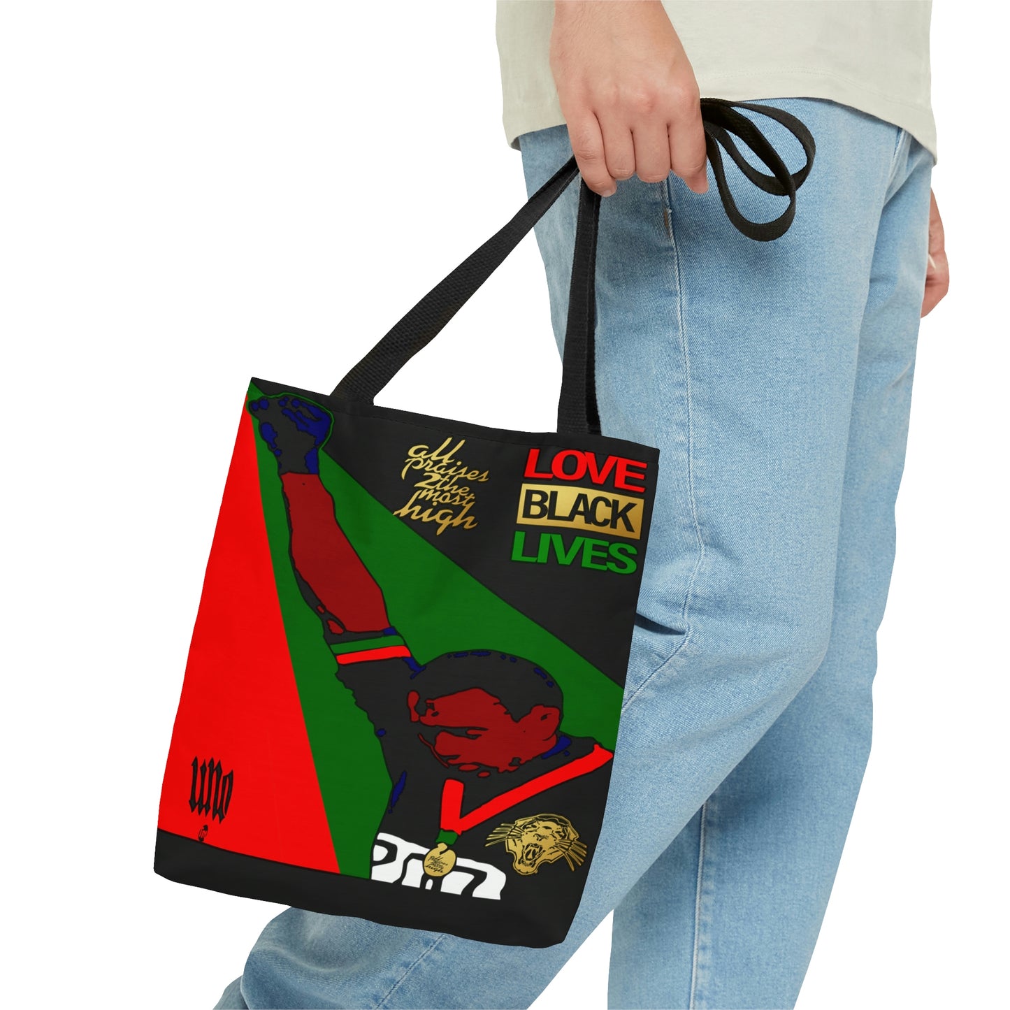 UNO LOVEBLACKLIVES TOMMIEFIST AOP Tote Bag