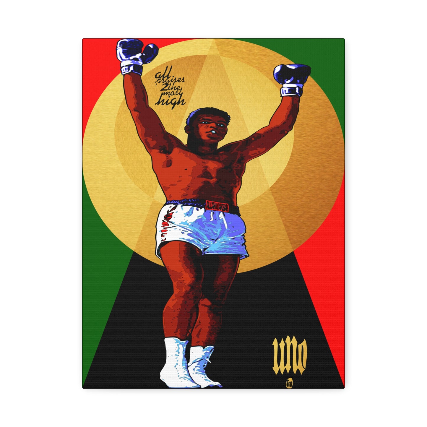 UNO LOVEALI Cassius Clay Was A Bad MF 12x16, 18x24, & 24x30" Stretched Canvas