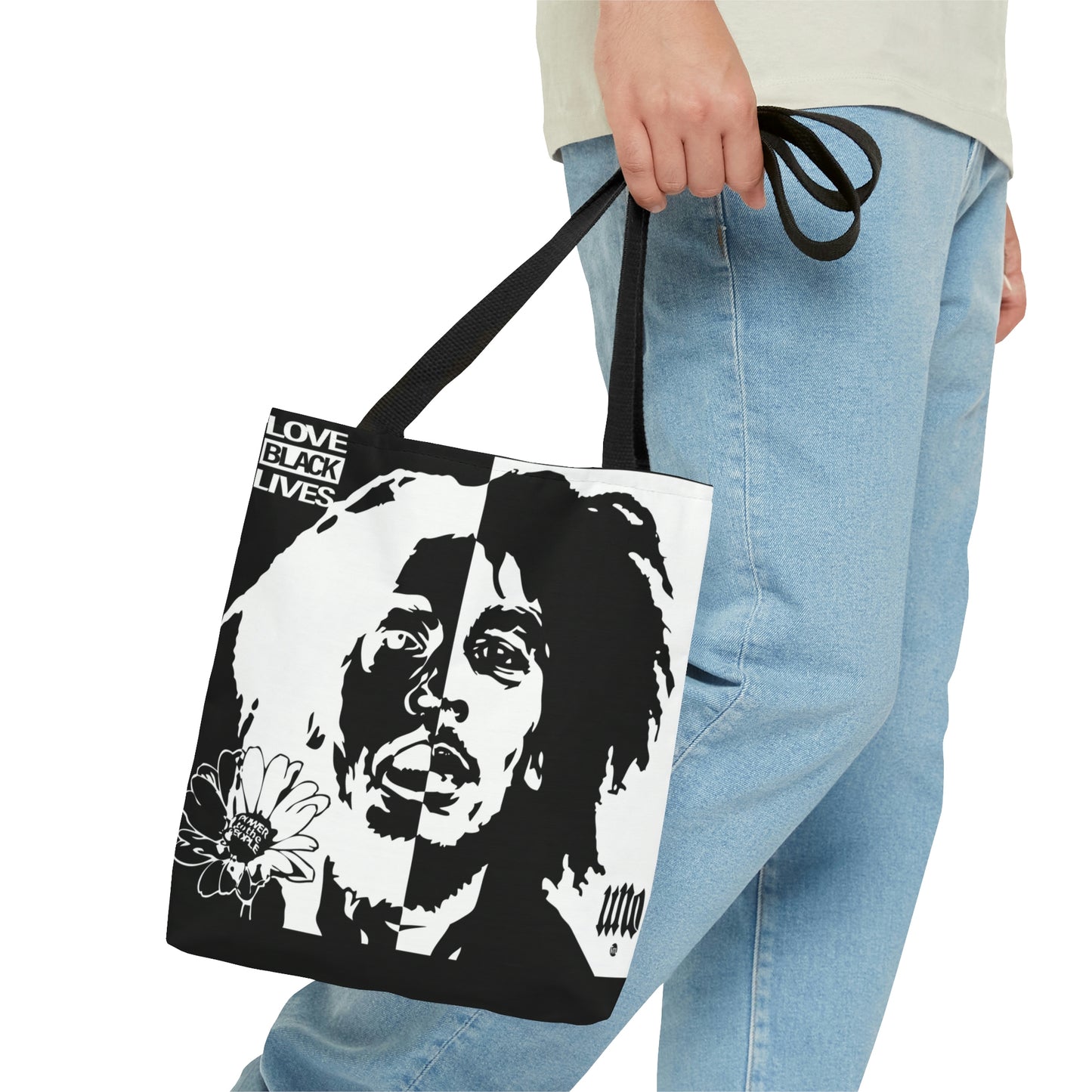 UNO LOVEBLACKLIVES LOVEBOB AOP Tote Bag