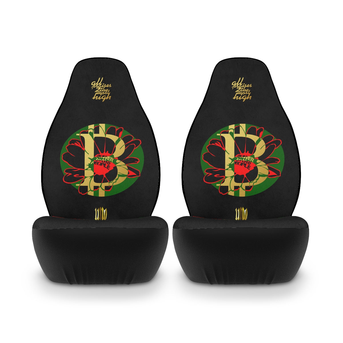 UNOBTCPOWERFLOWER Polyester Car Seat Covers