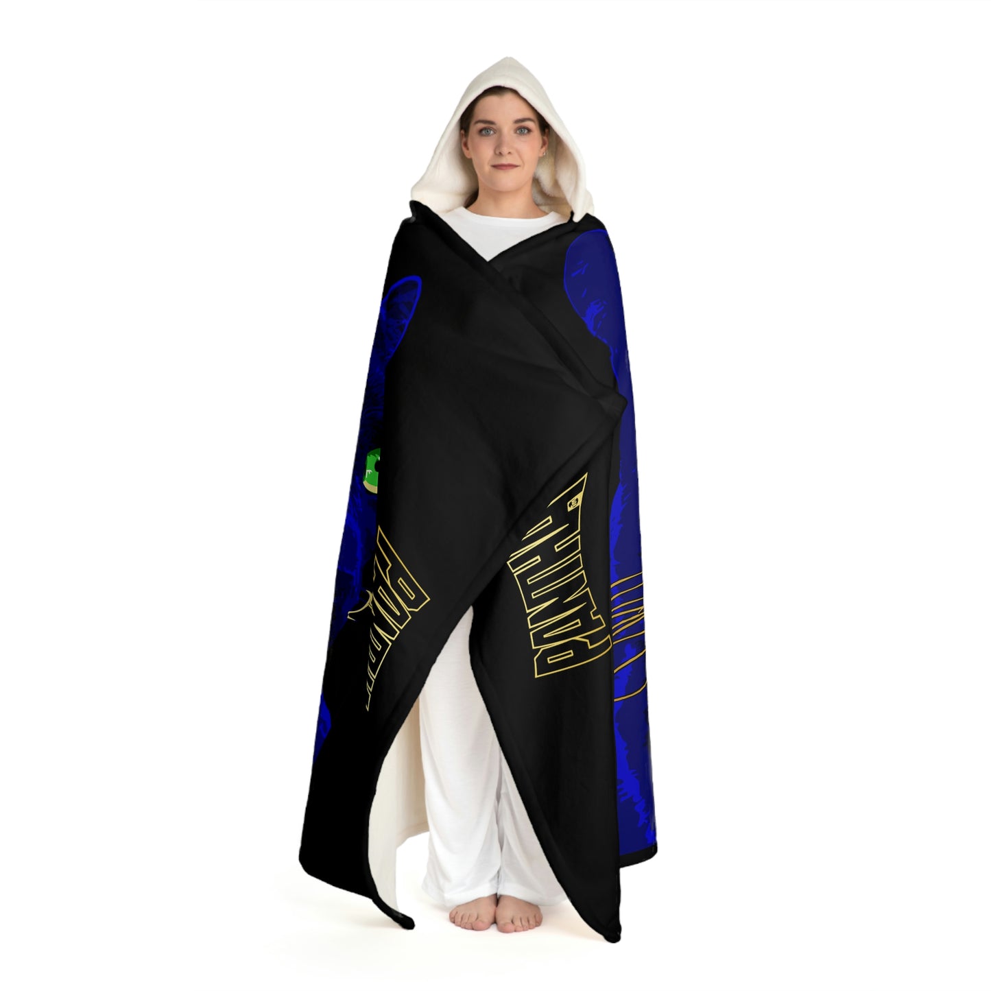UNO PANTHA Hooded Sherpa Fleece Blanket