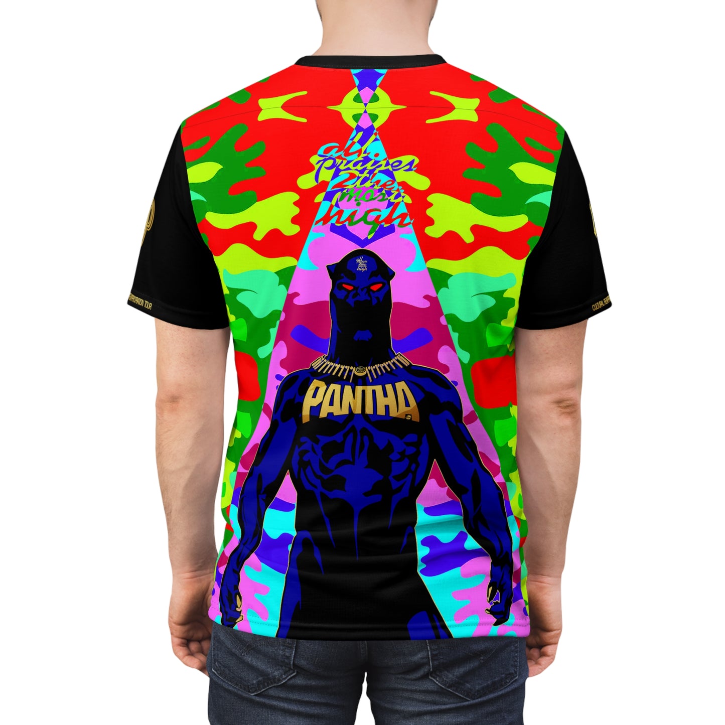 UNO PANTHA CULTURAL REAPPROPRIATION TOUR Unisex Cut & Sew Tee (AOP)Camo Collection