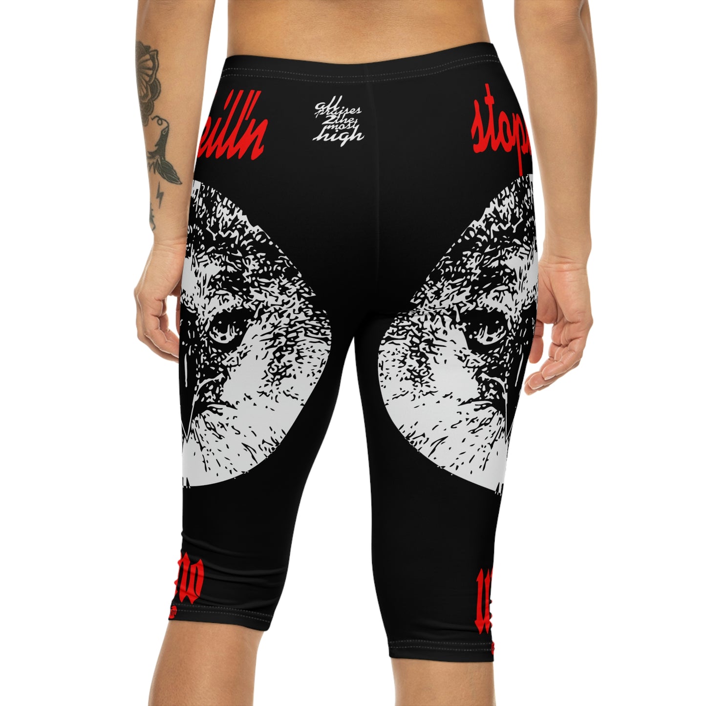 UNO LOVEHARPY STOPKILL'N Women’s Capri Leggings (AOP)