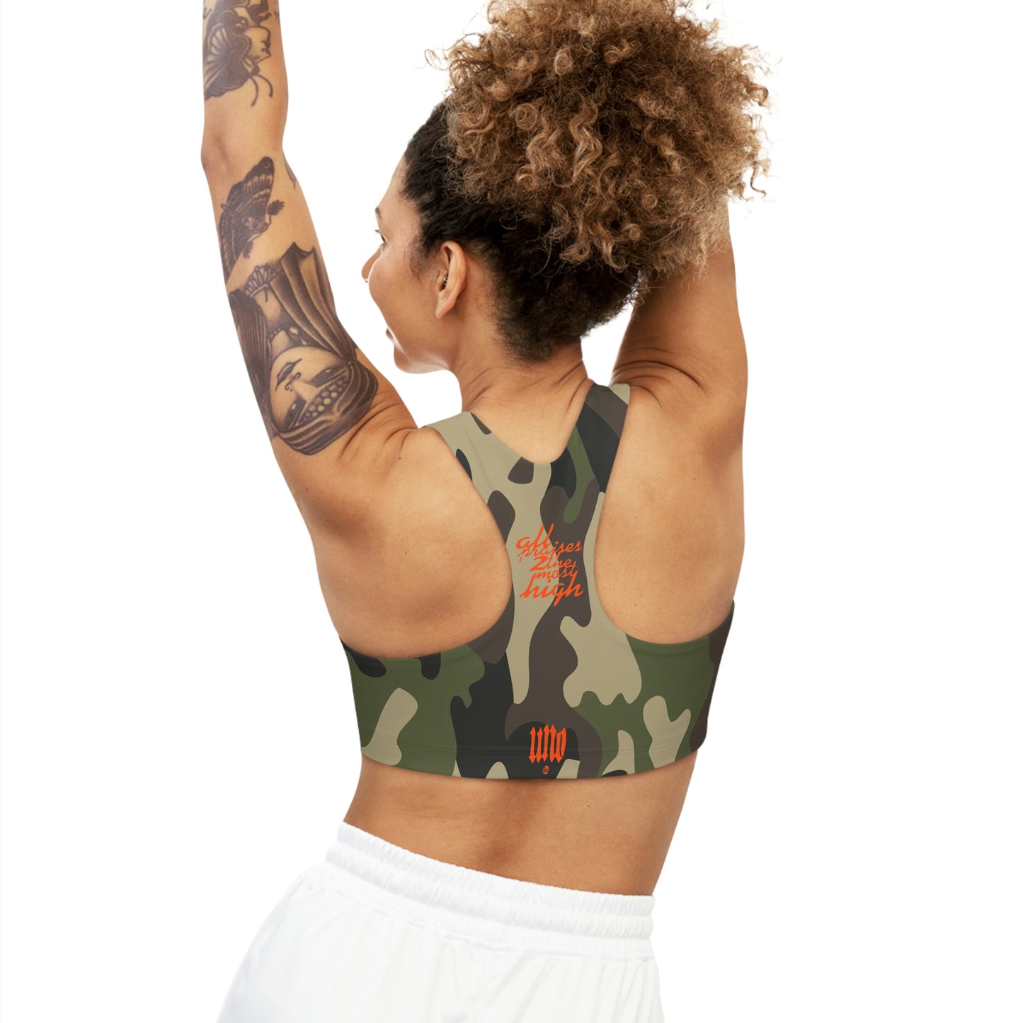 UNO ALL PRAISES Seamless Sports Bra (AOP) Camo Collection