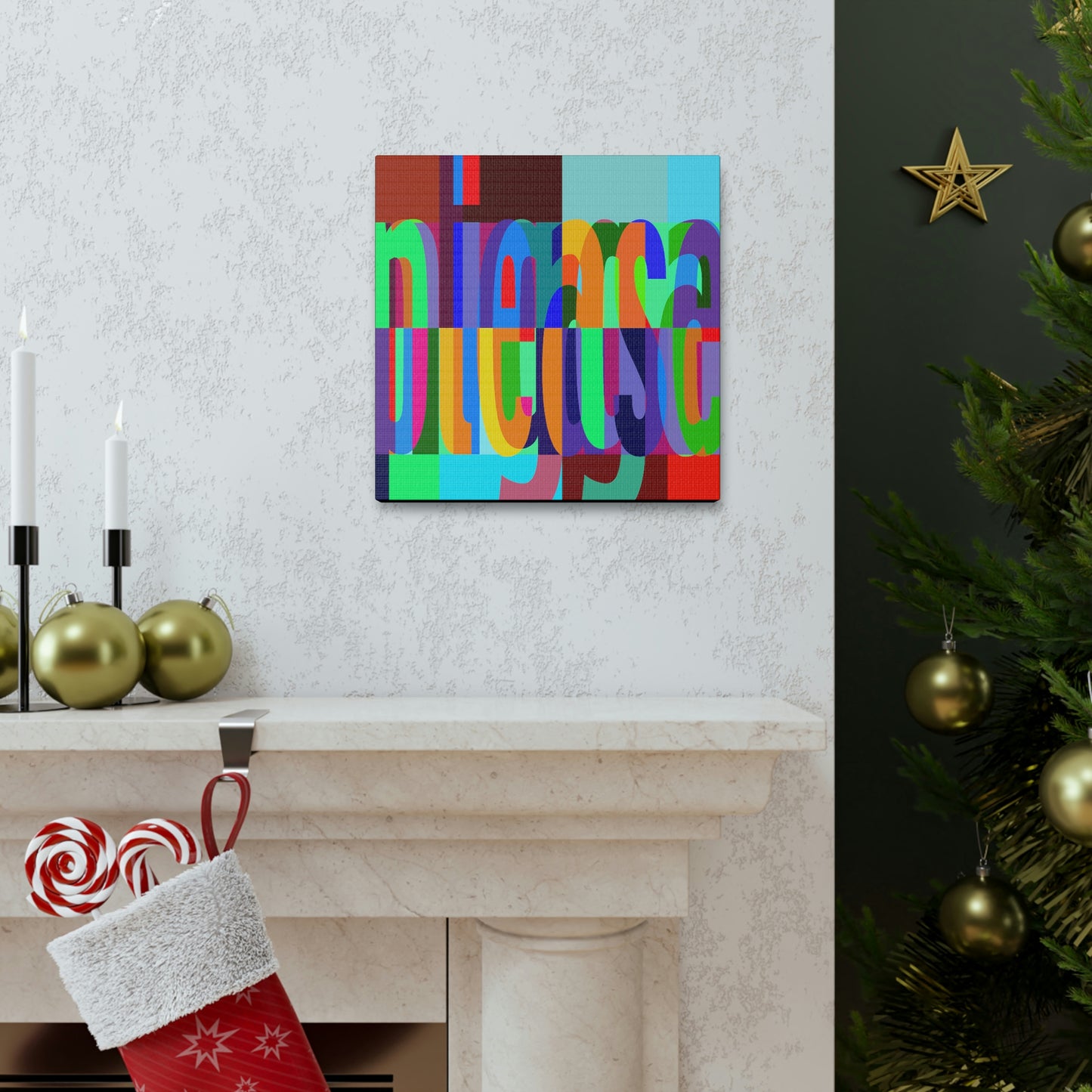 UNO WORD NIGGAPLEASE Canvas Gallery Wraps