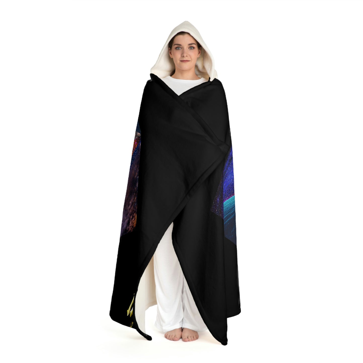 UNO ALLPRAISES I Hooded Sherpa Fleece Blanket