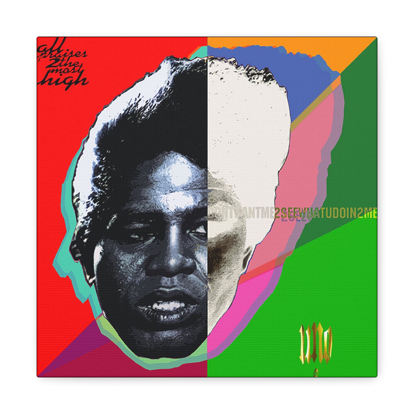 UNO LOVETHEGODFATHA 12, 20, 24, & 36" Square Canvas Gallery Wraps