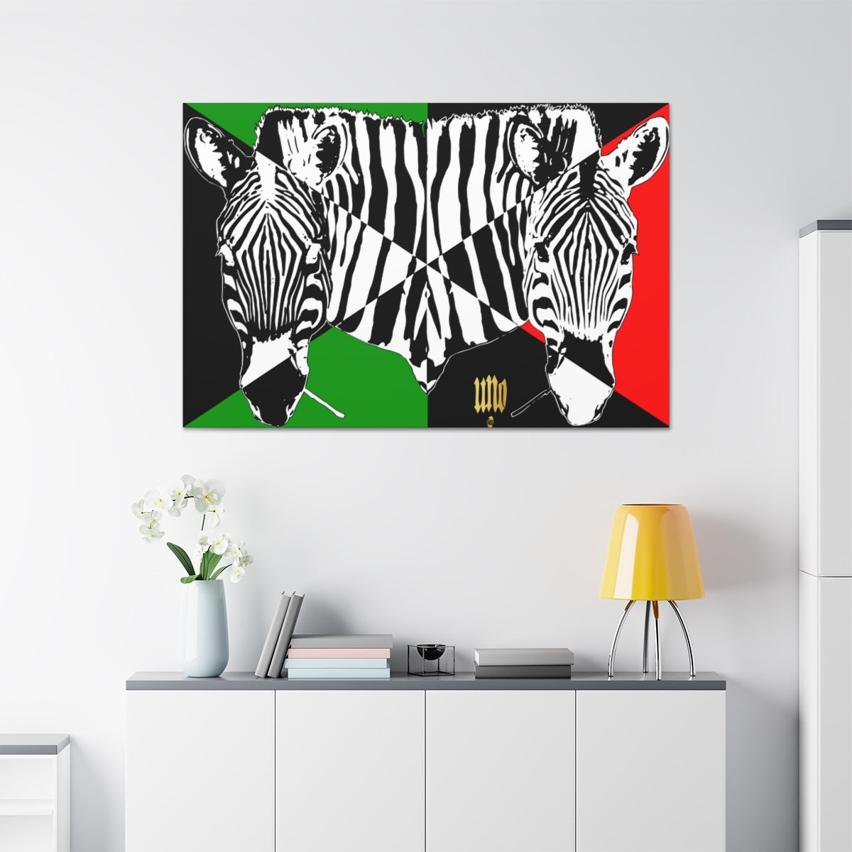UNO ZEBRALOVE 60x40 Canvas Stretched, 1.5''