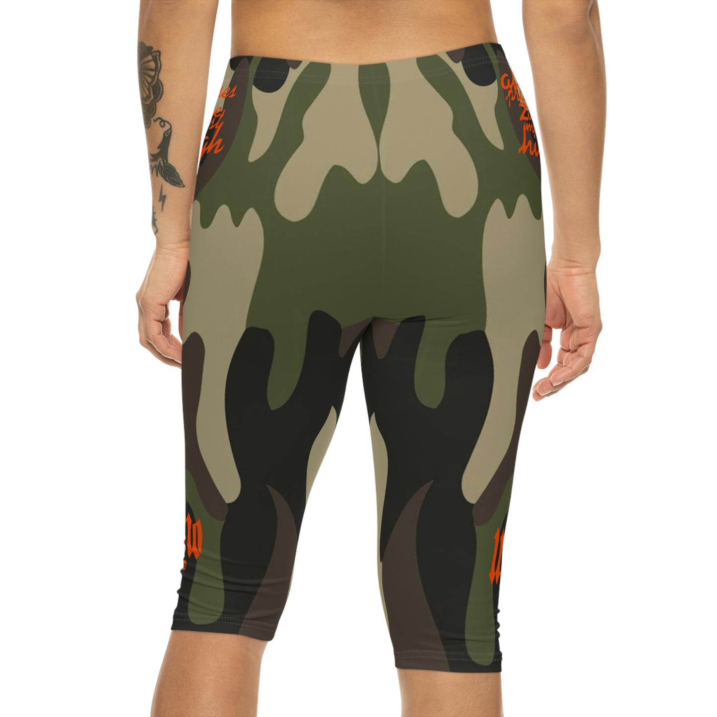 UNO ALL PRAISES Women’s Capri Leggings (AOP) Cano Collection