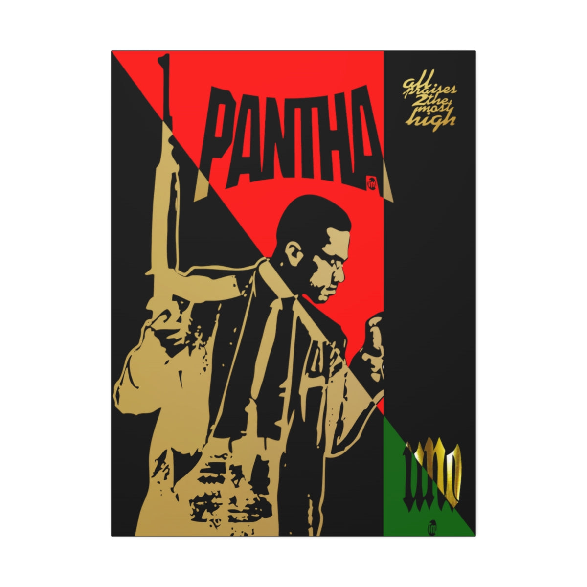 UNO PANTHA LOVEMALCOLM 36x48 Canvas Stretched, 1.5''