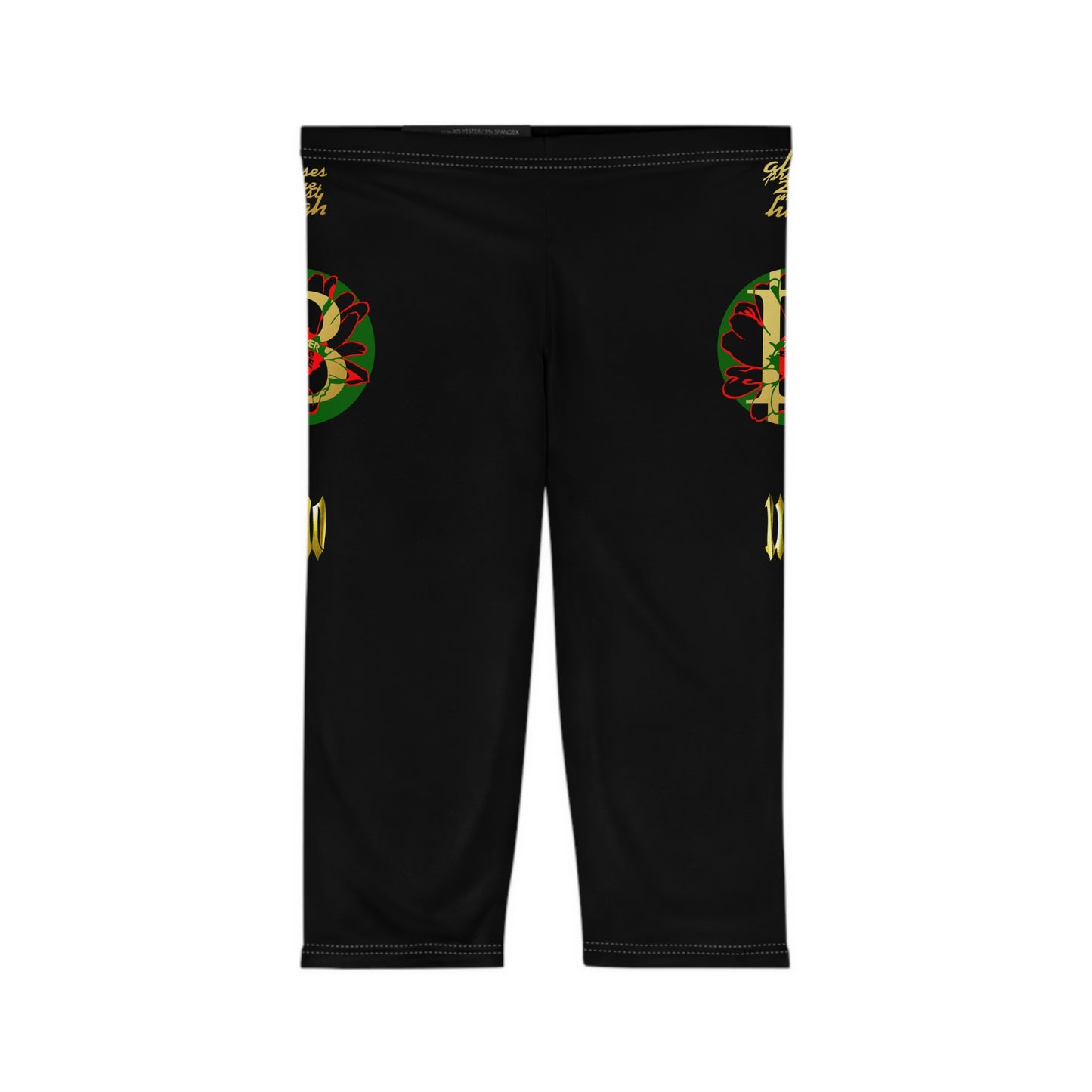 UNOBTCPOWERFLOWER Women’s Capri Leggings (AOP)