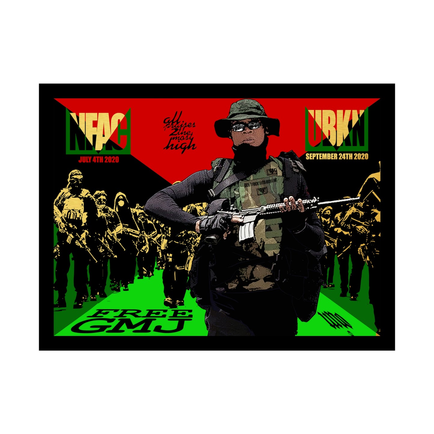 UNO 2THEREPUBLIC FREEGMJ 24x18 Rolled Posters