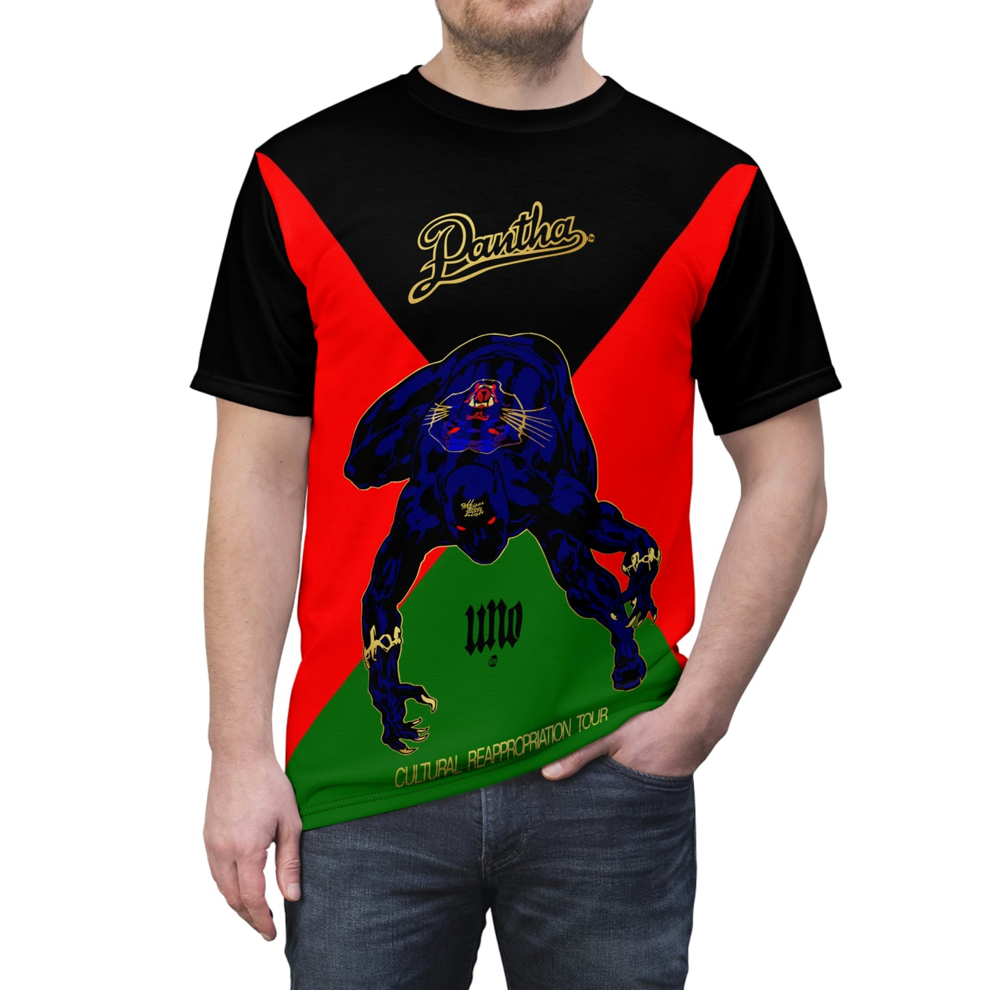 UNO PANTHA Cultural Reappropriation Tour Unisex AOP Cut & Sew Tee