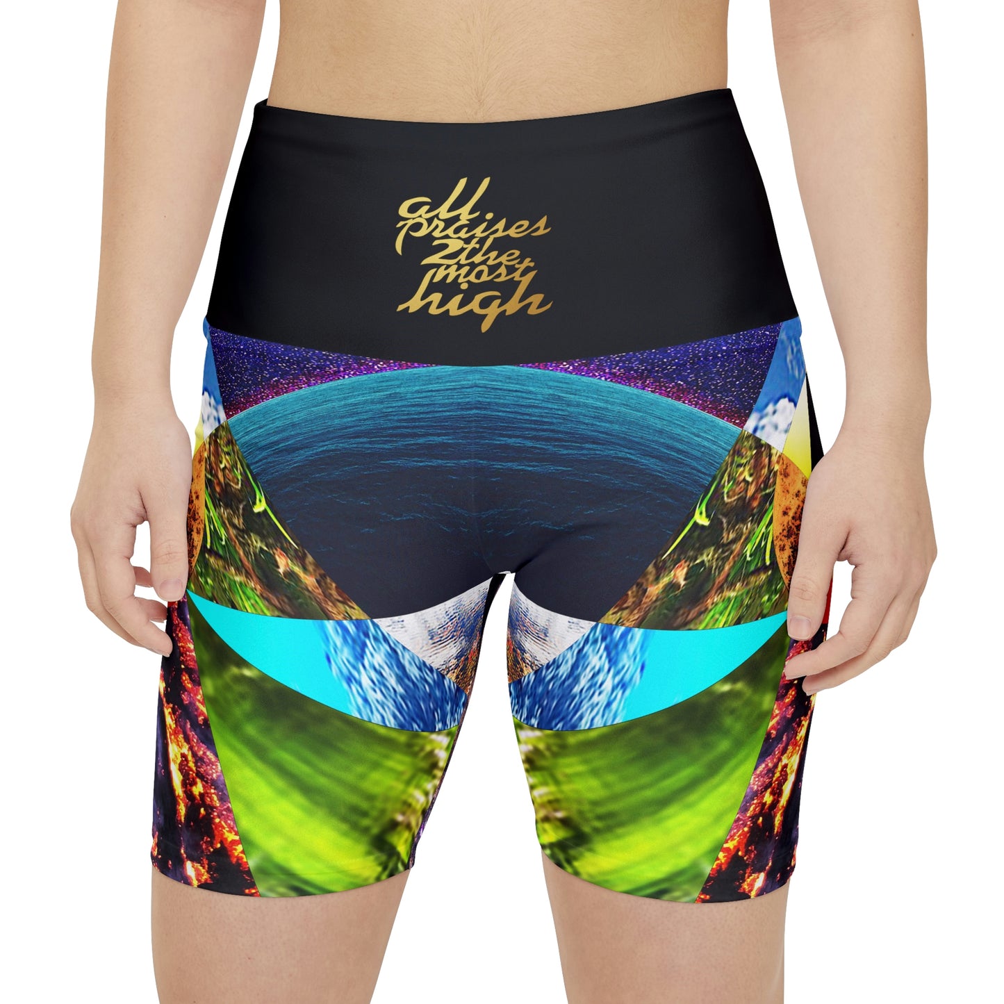 UNO ALLPRAISES I Women's Workout Shorts (AOP)