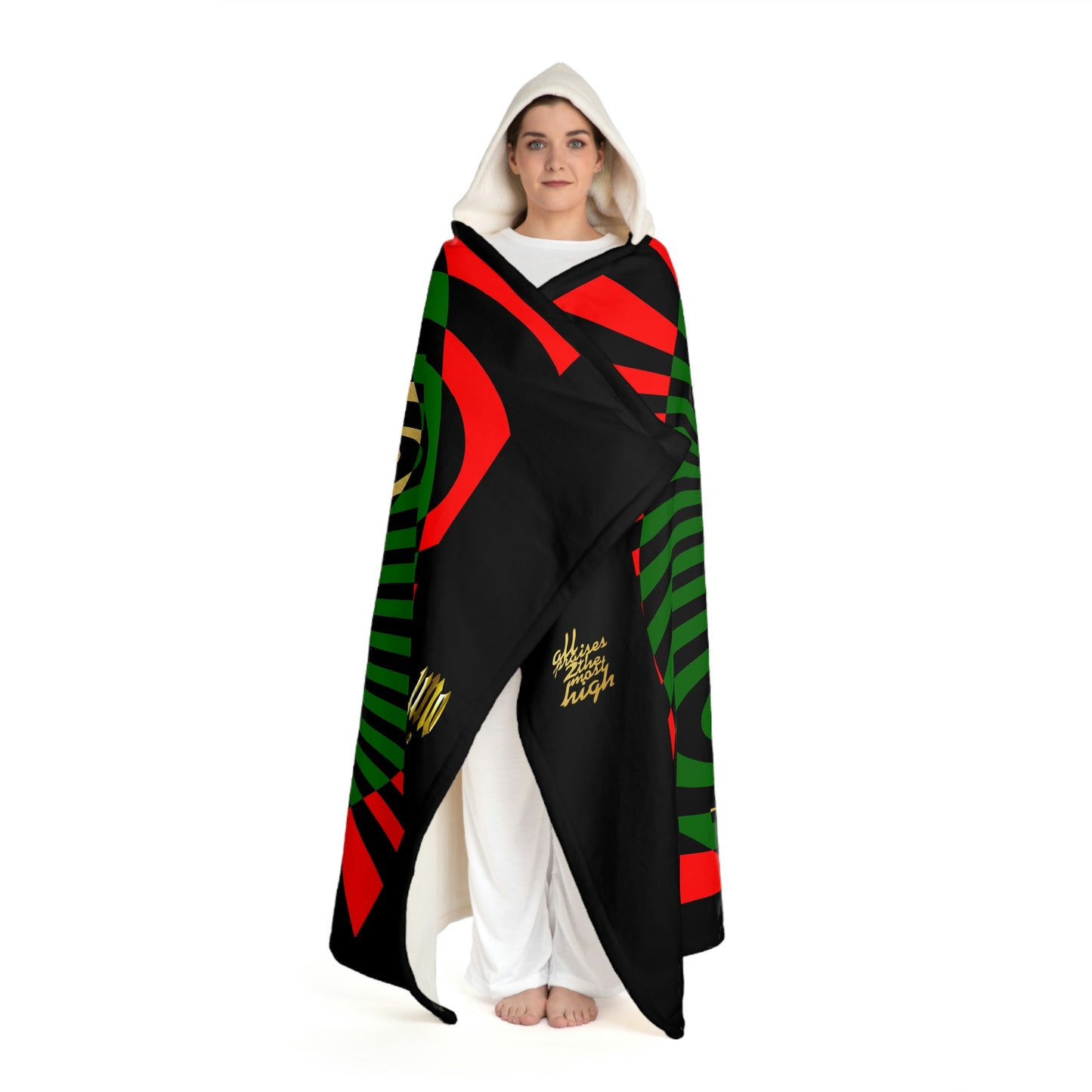 UNOBTCMAX Hooded Sherpa Fleece Blanket